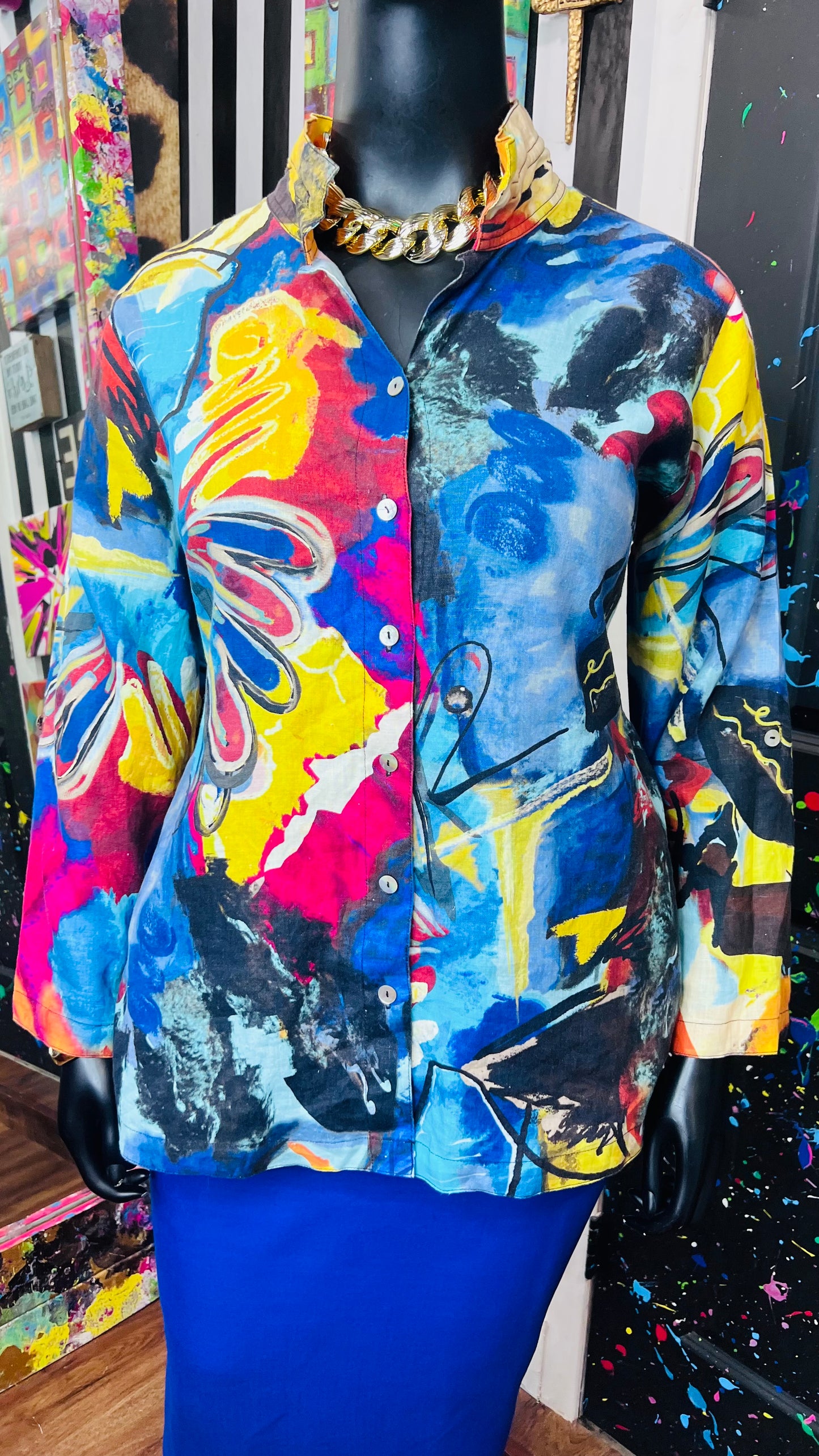 Abstract Water Color Blouse (20)