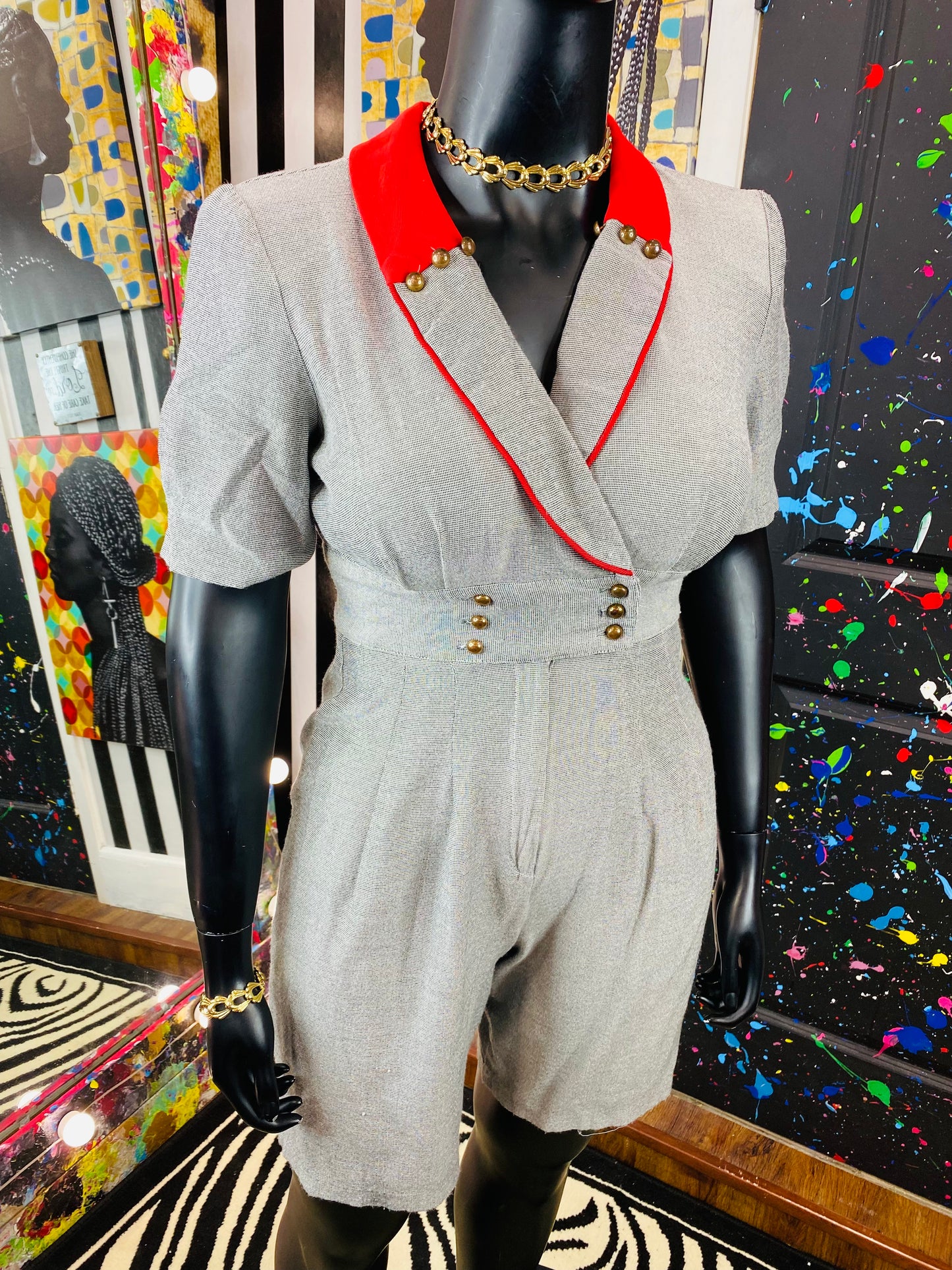 Vintage Shorts Romper