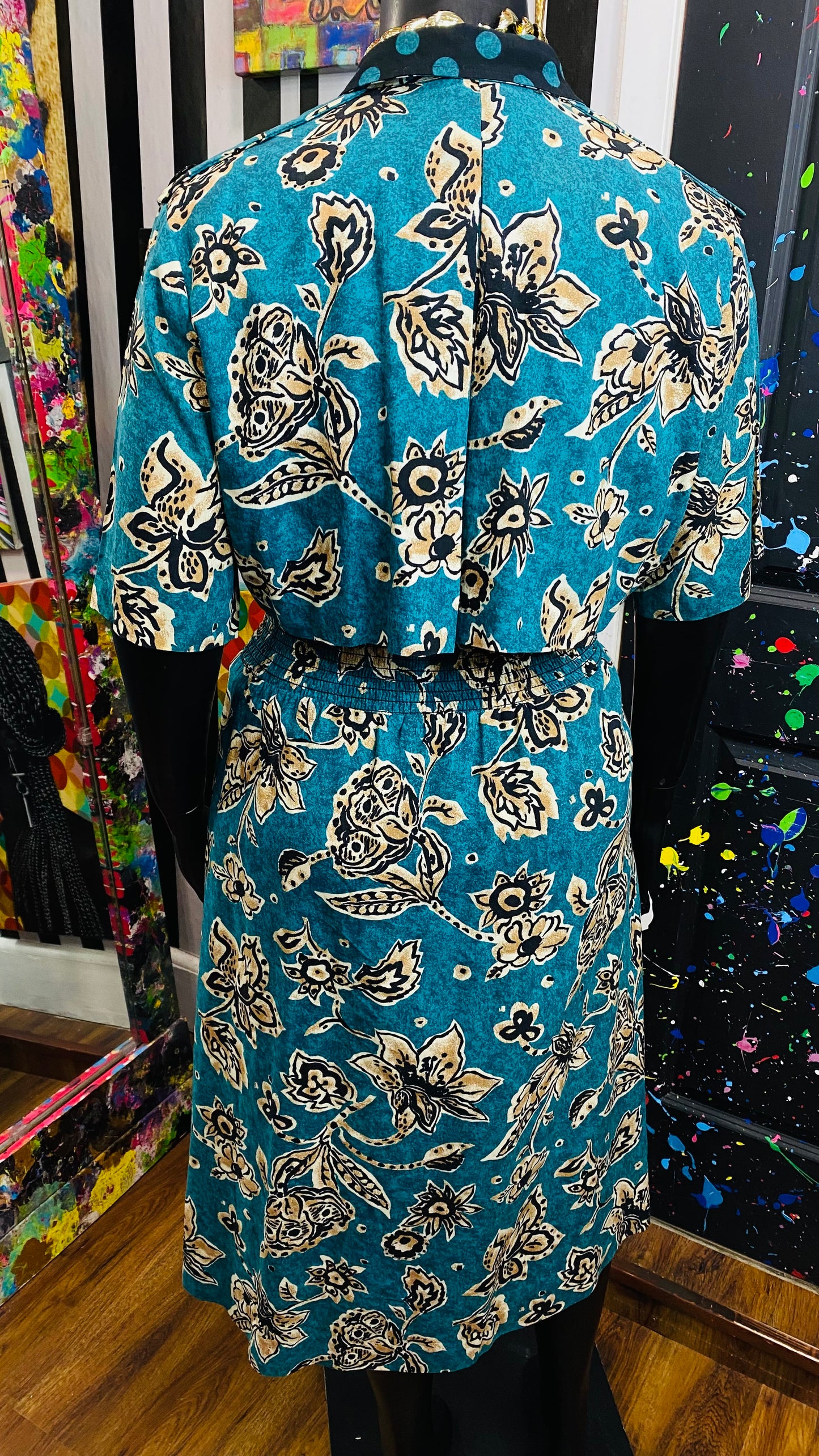 Vintage Mix Print Dress (20)