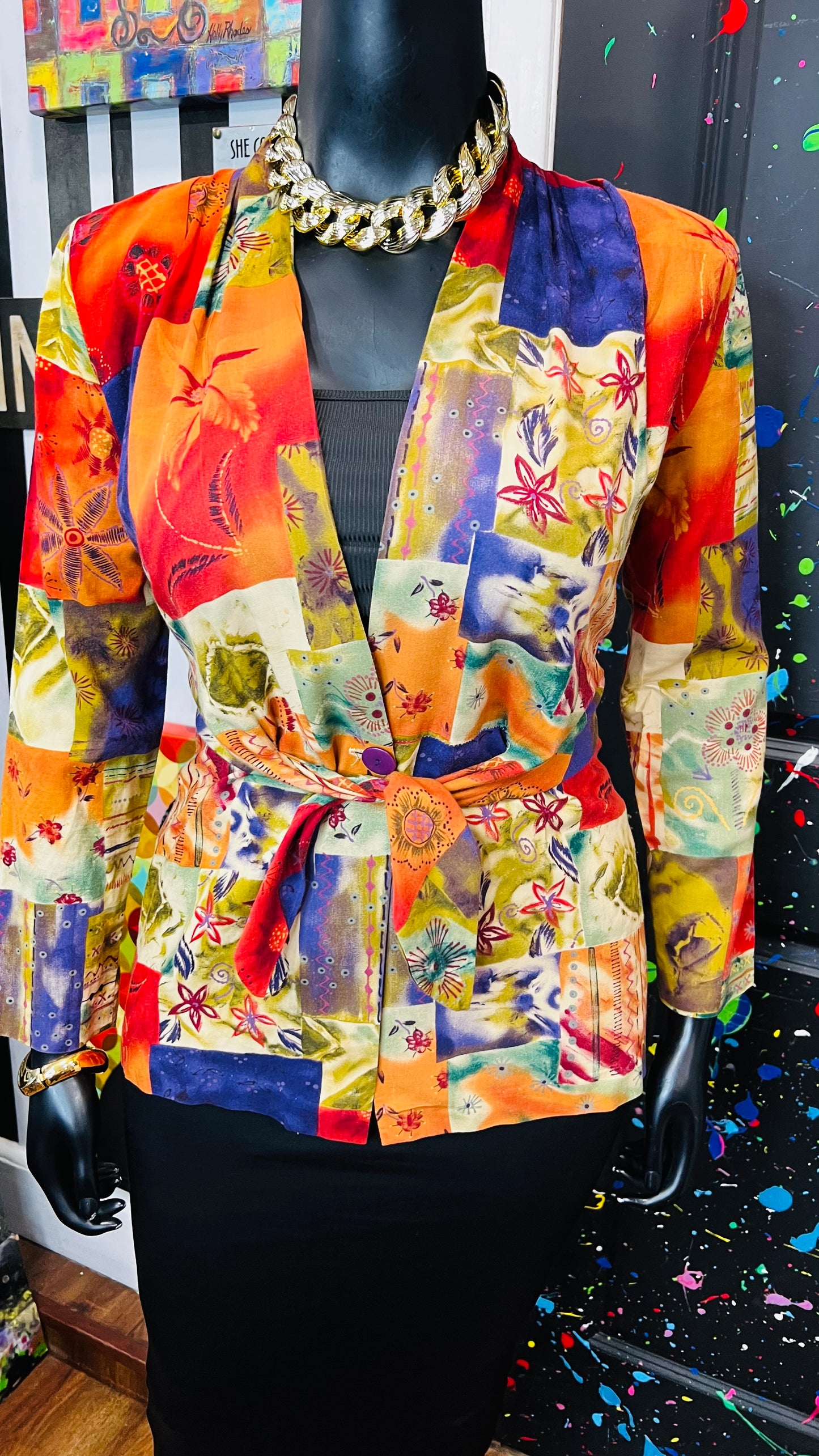 Vintage Rayon Abstact 90’s Blazer (12)