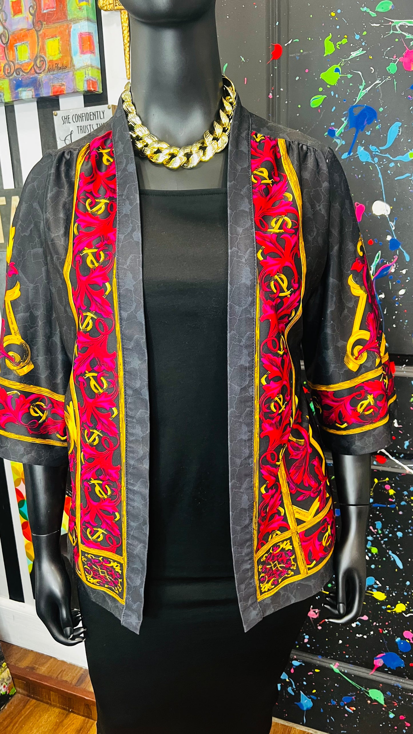 Vintage Blouse w/ Attached Duster (24)
