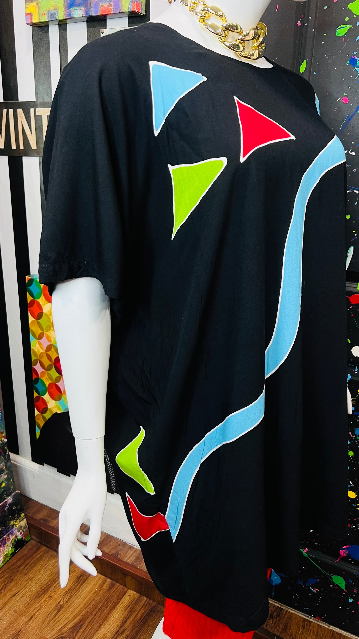 Rayon Color Block Tunic (OS)