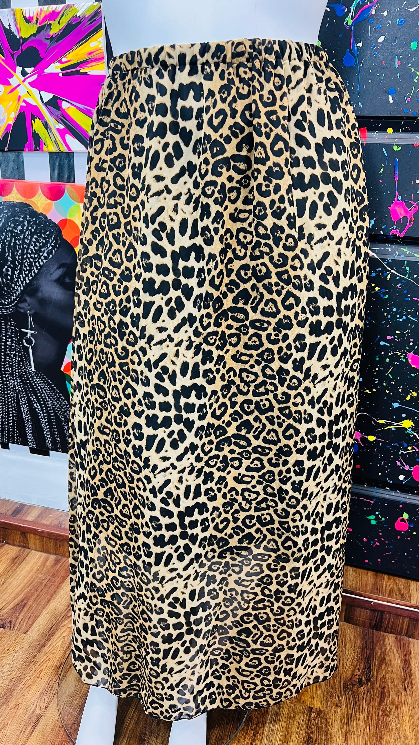 New w/ Tags Leopard Print Skirt (20)