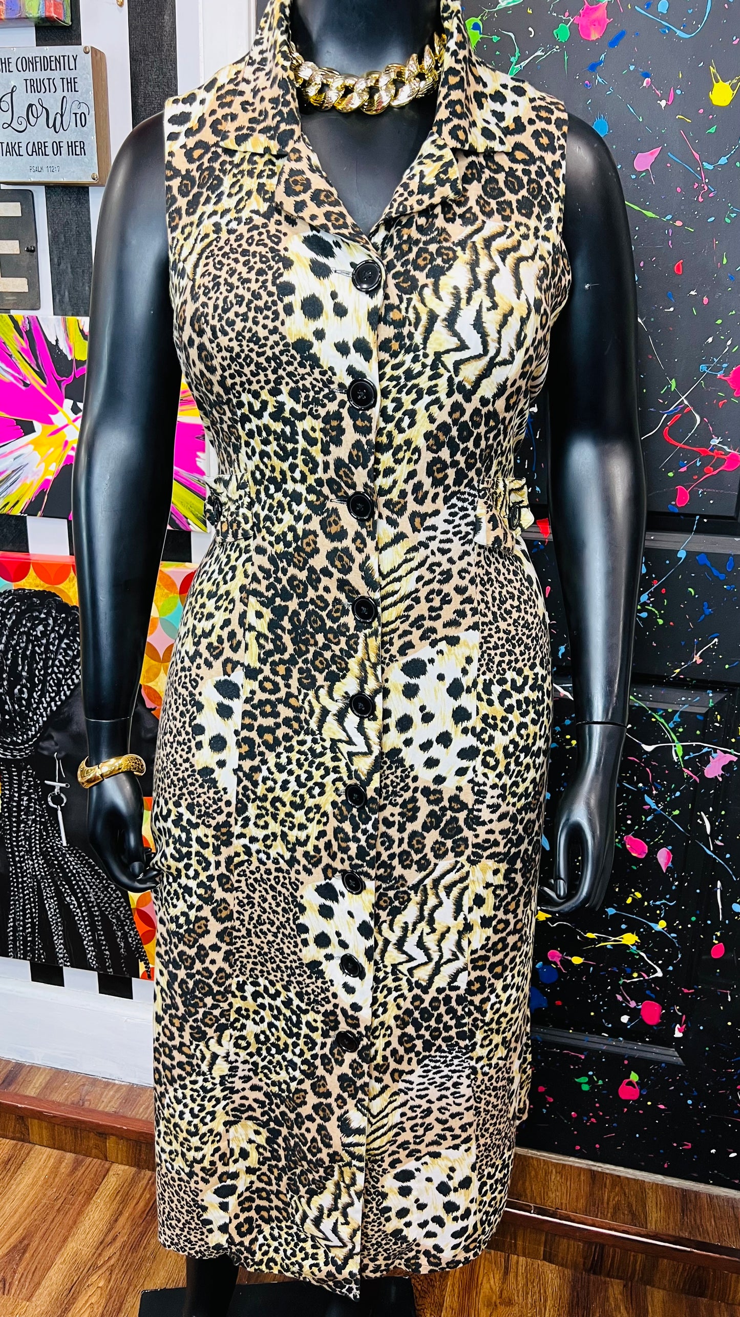 Vintage Animal Print Dress (18W)