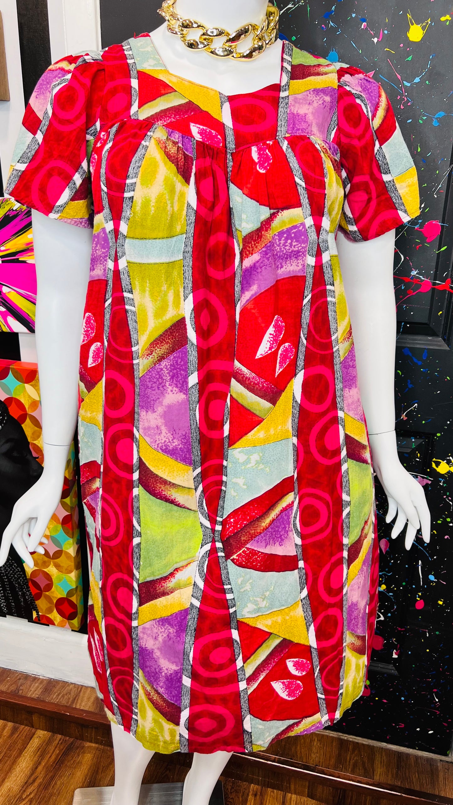Vintage 100% Cotton House Dress (14)