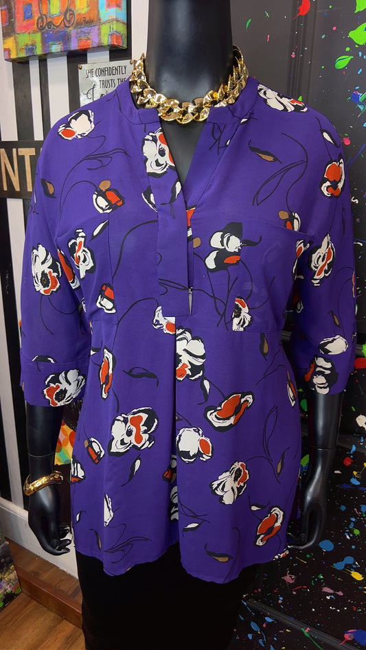 Vintage Colorful Polyester Blouse (22)