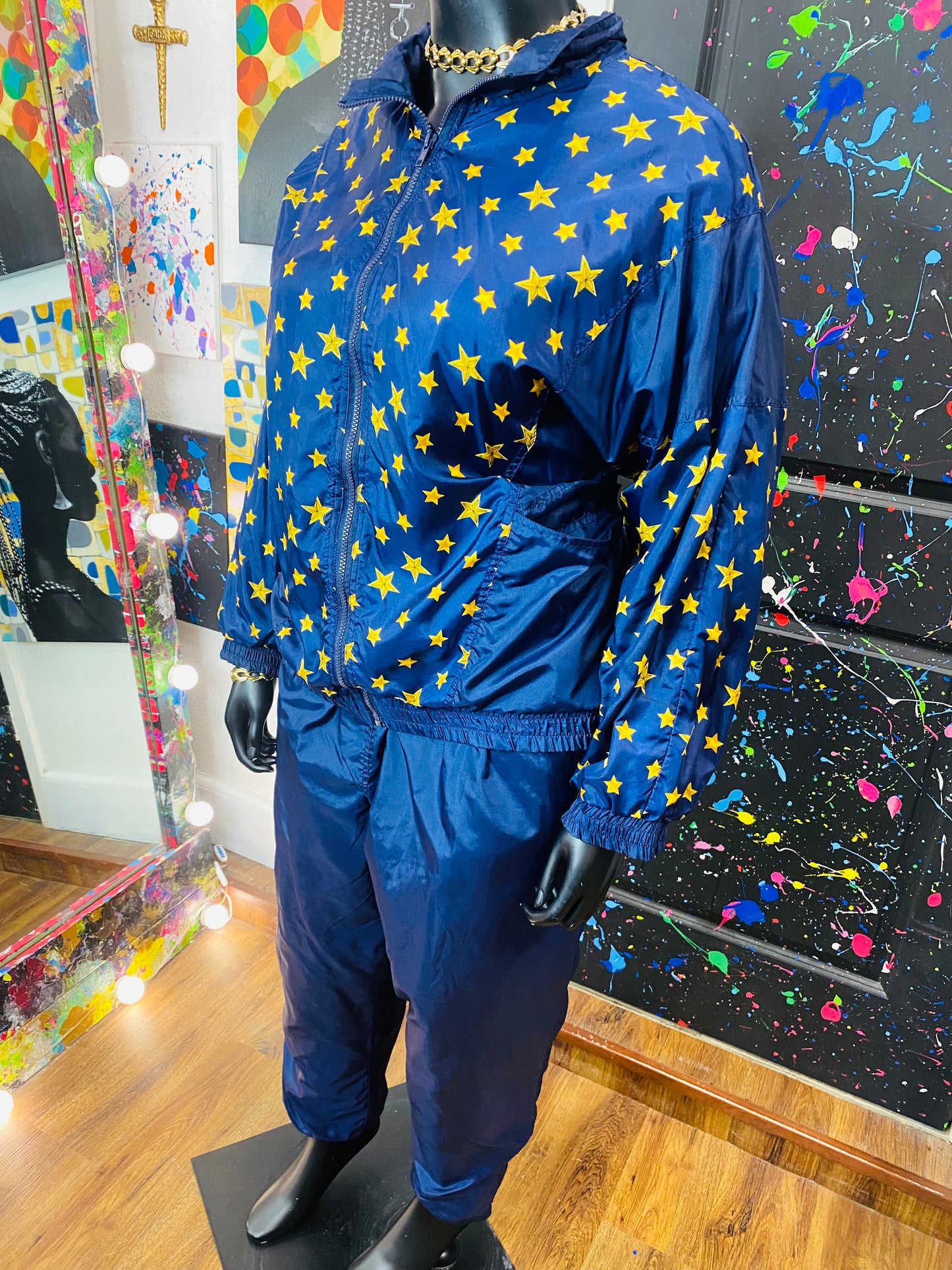 Vintage Navy & Star Winbreaker Set