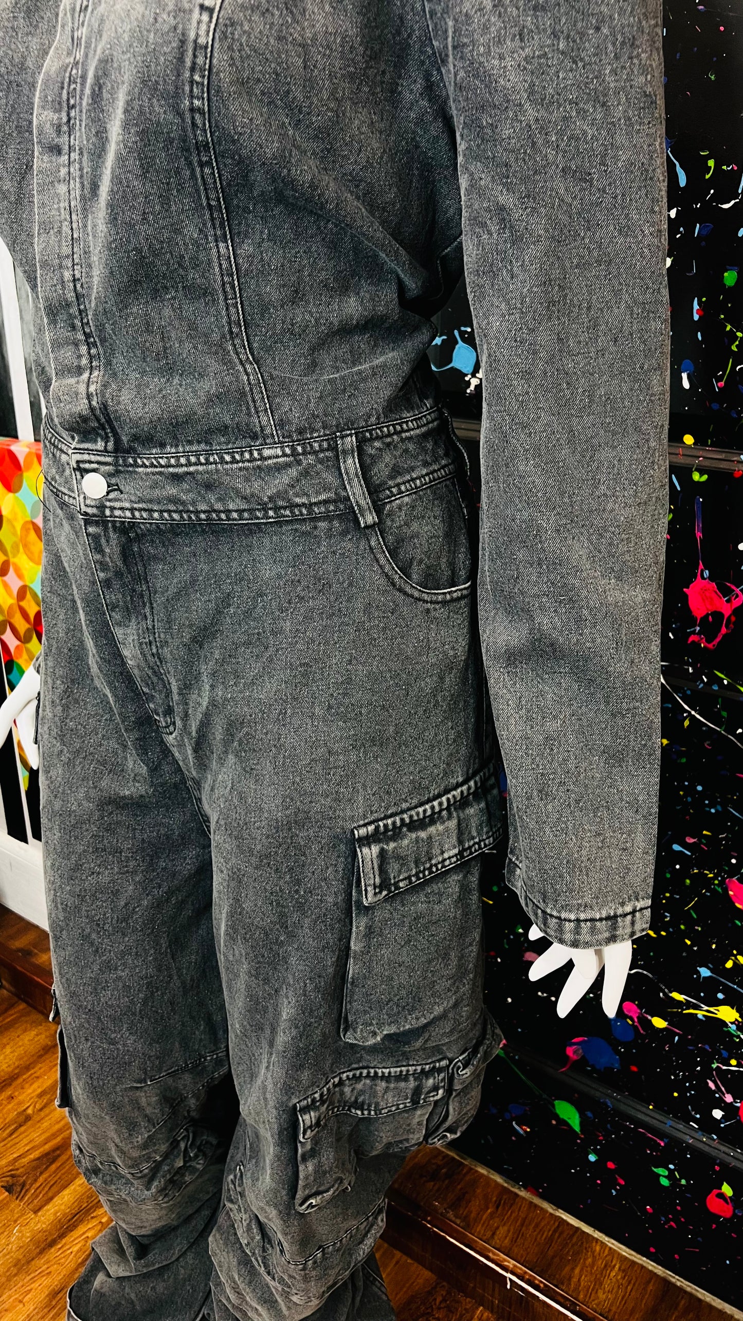 Vintage Inspired Denim Jumpsuit- New w/ Tags (18)
