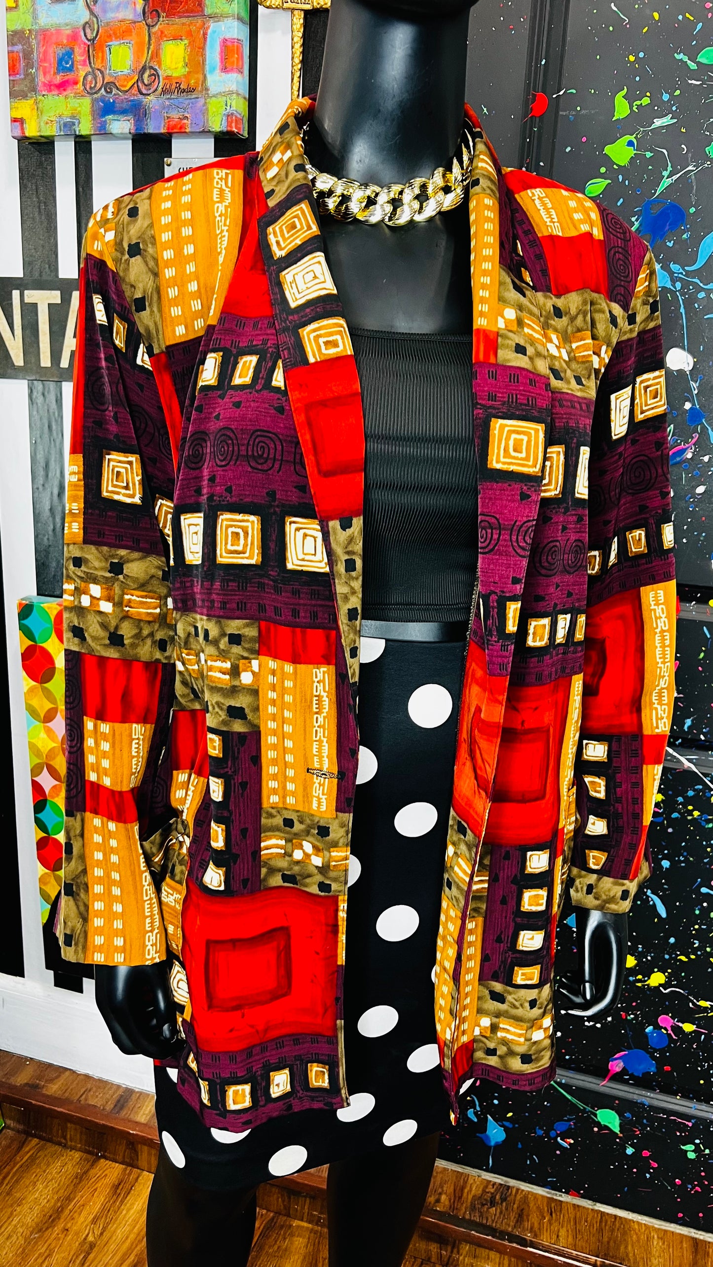 Vintage Abstract Blazer (24/26)
