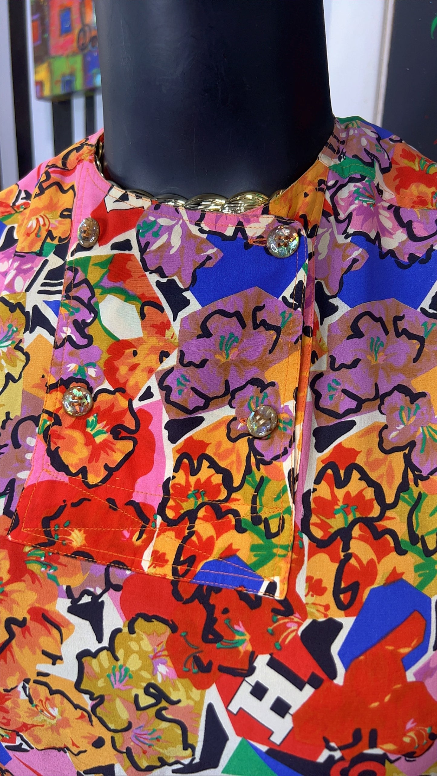 Vintage Fendi 100% Silk Blouse (14)