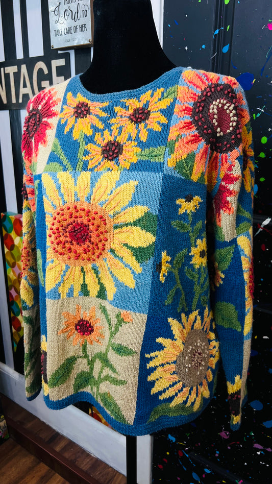 Vintage Sunflower Sweater (14)