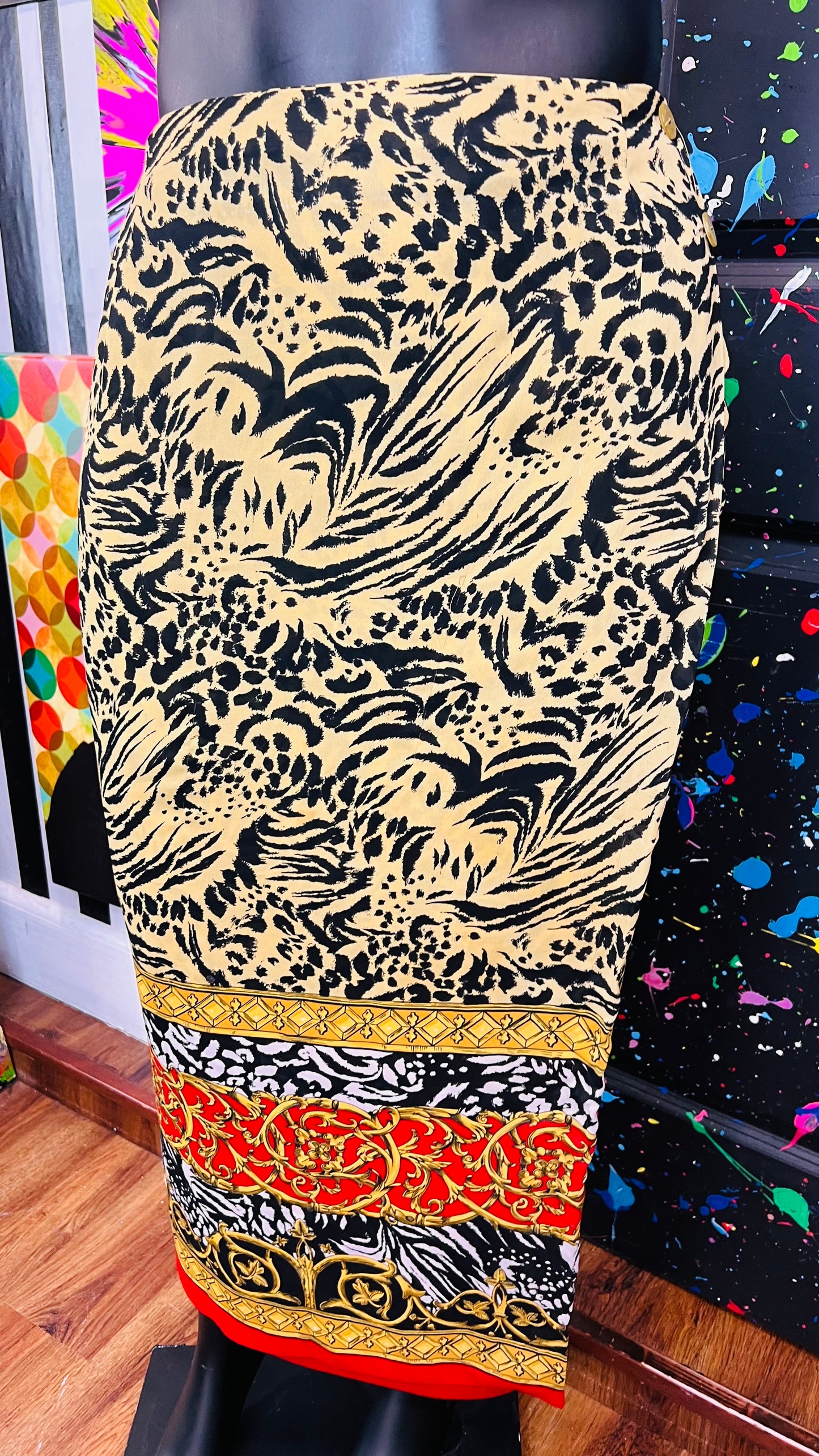 Vintage Animal Print & Nautical Print Skirt (22)