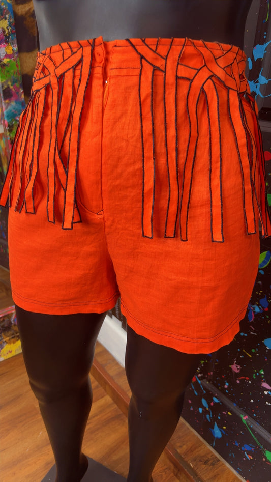 Linen & Navy Blue Shorts (18)