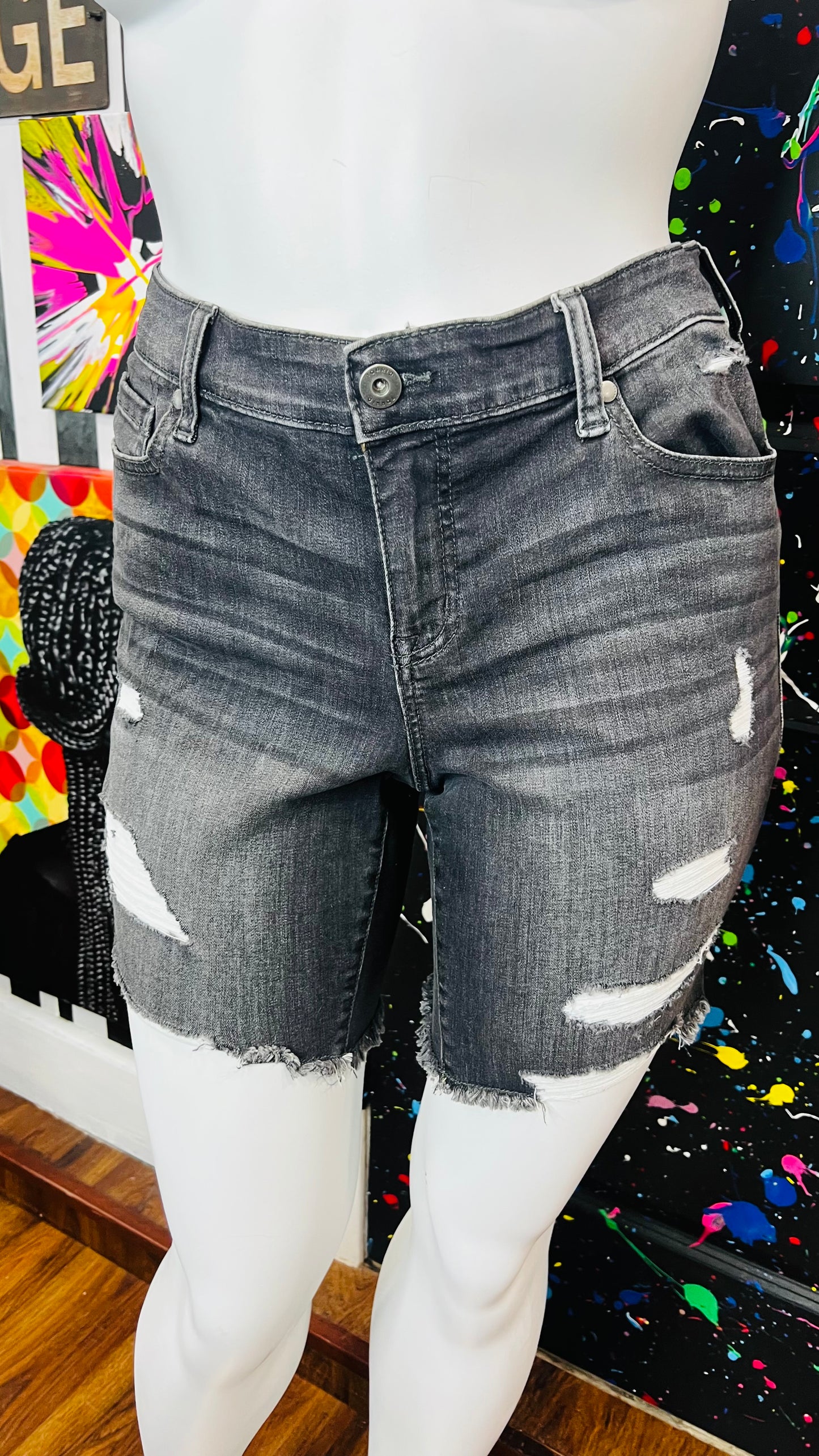 Torrid Distressed Denim Shorts (18)