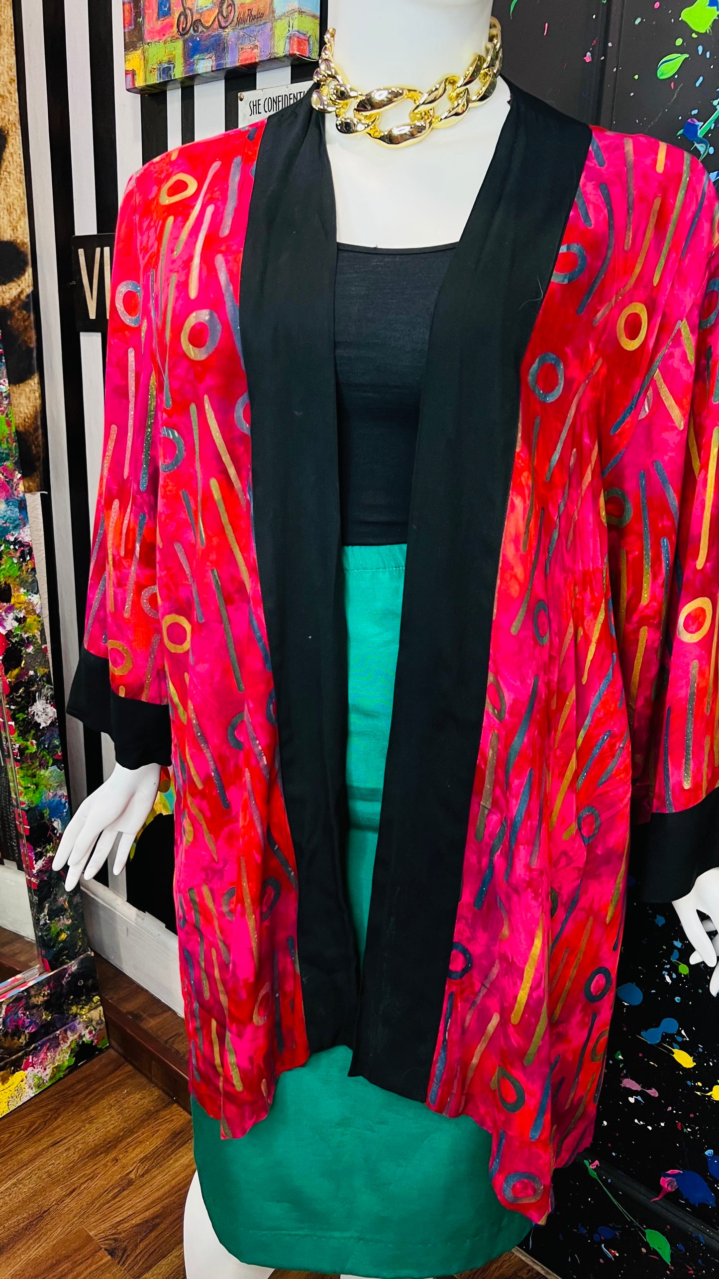 Rayon Abstract Duster (OS)