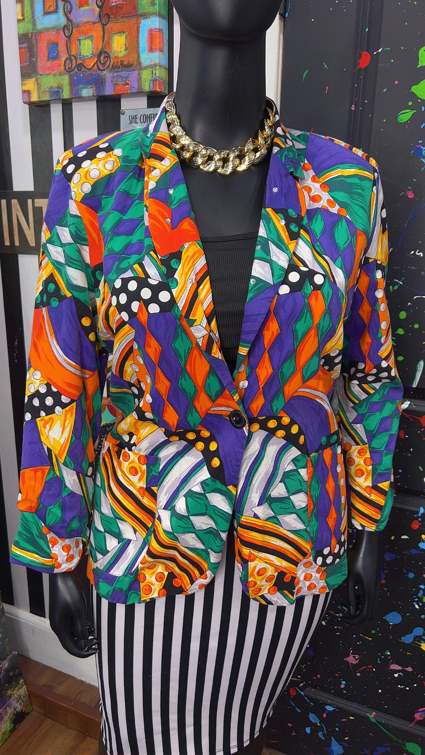 Vintage Abstract 90’s Blazer (14)
