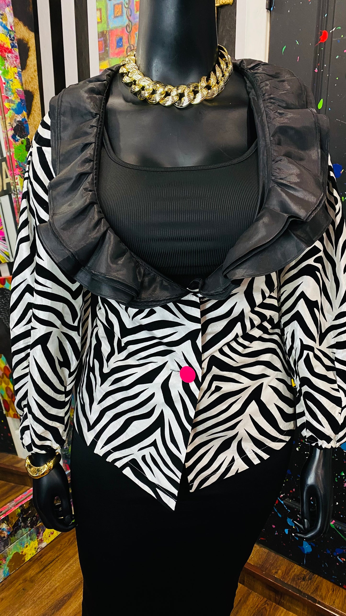 Vintage Zebra Print Blazer (14)