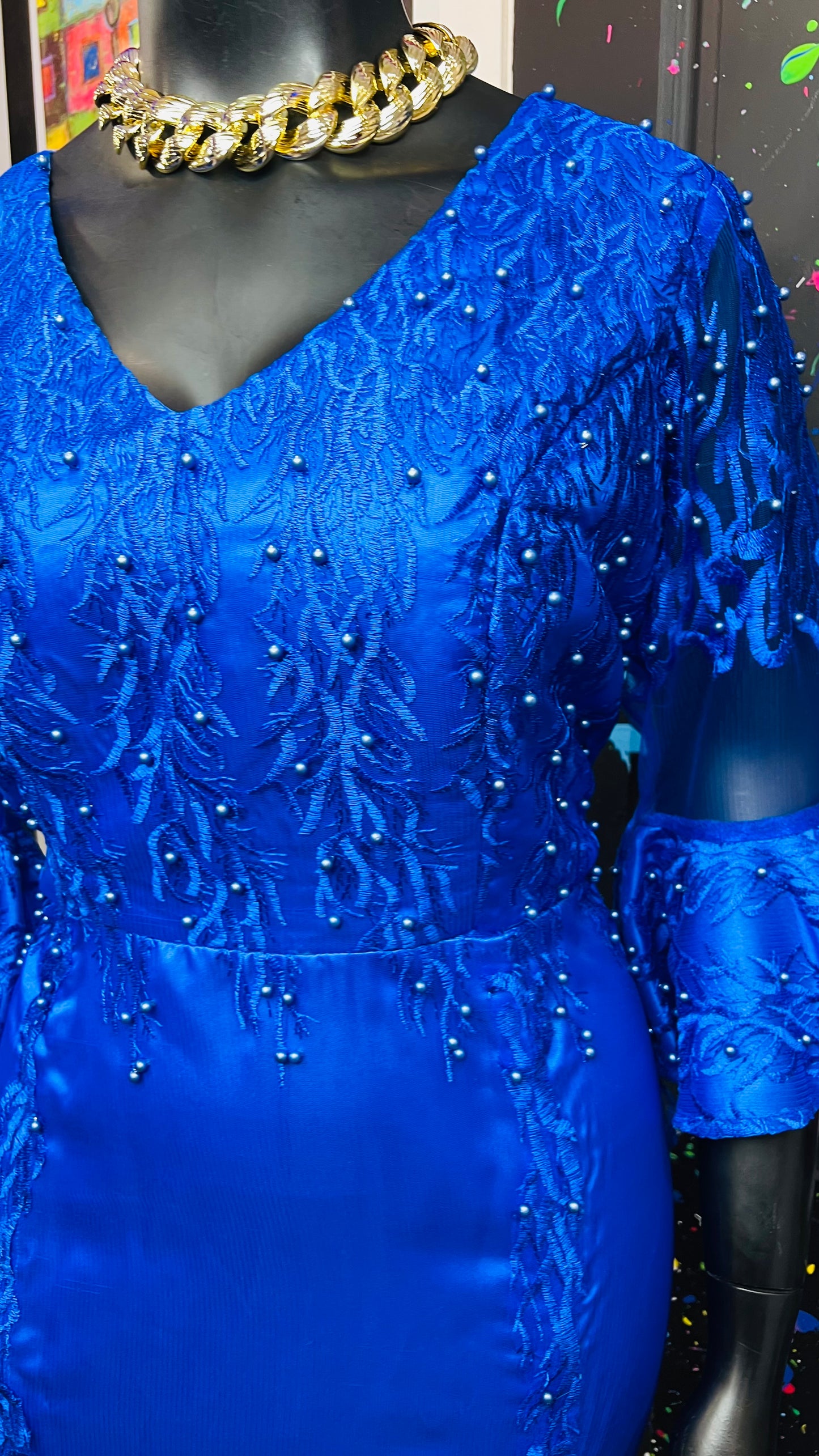 Jewel Blue & Sheer Formal Dress (14)