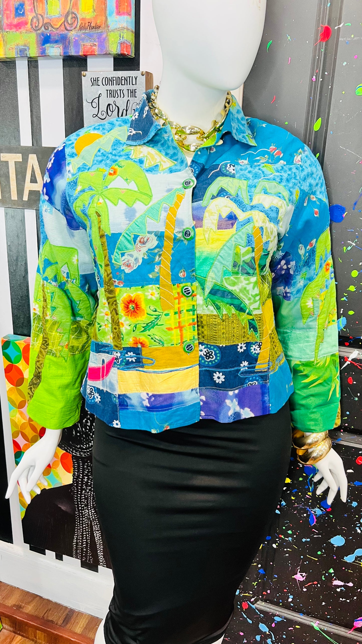 Vintage Sandy Starkman Abstract Jacket (14)