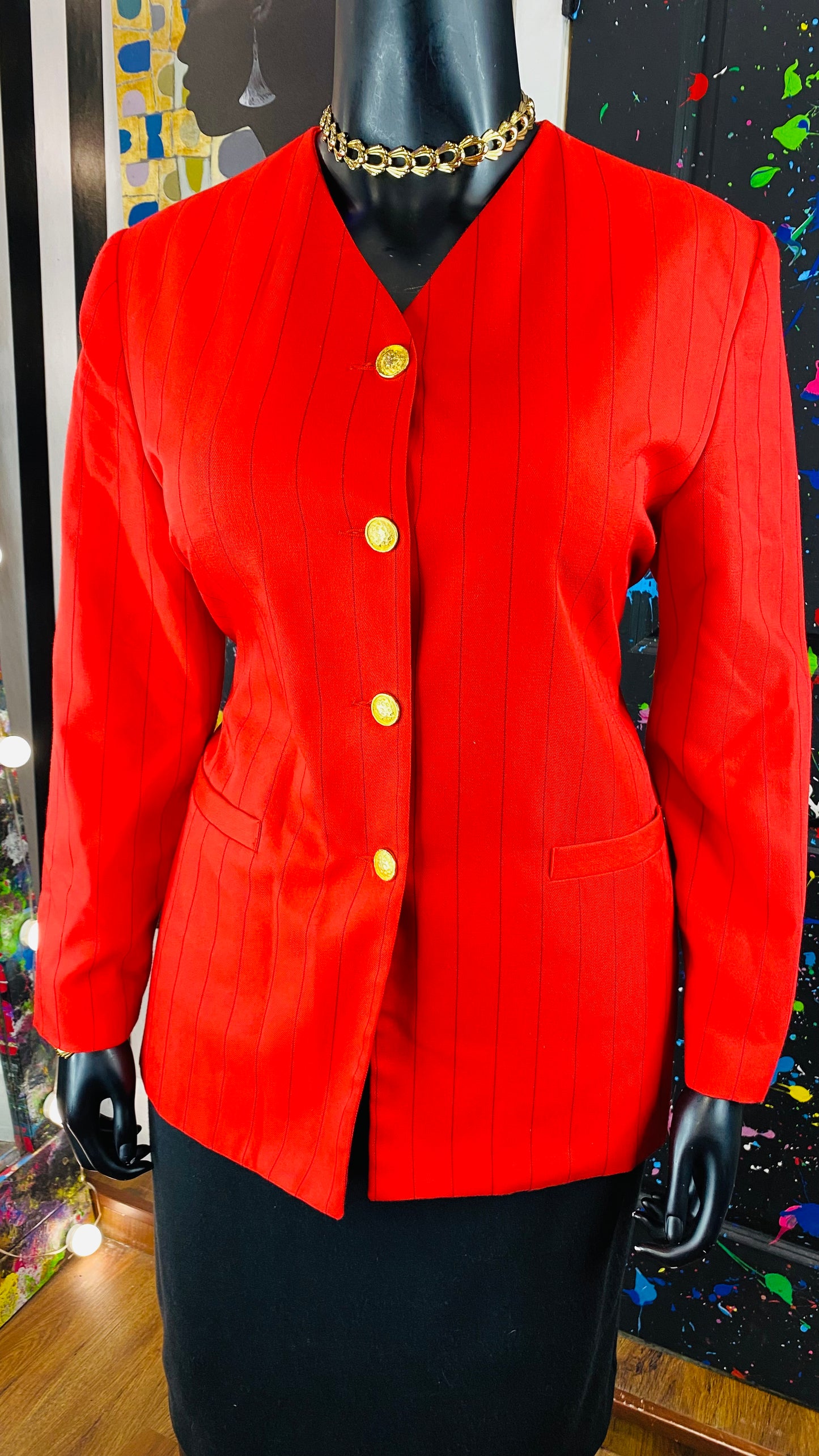 Vintage Pen-striped Blazer