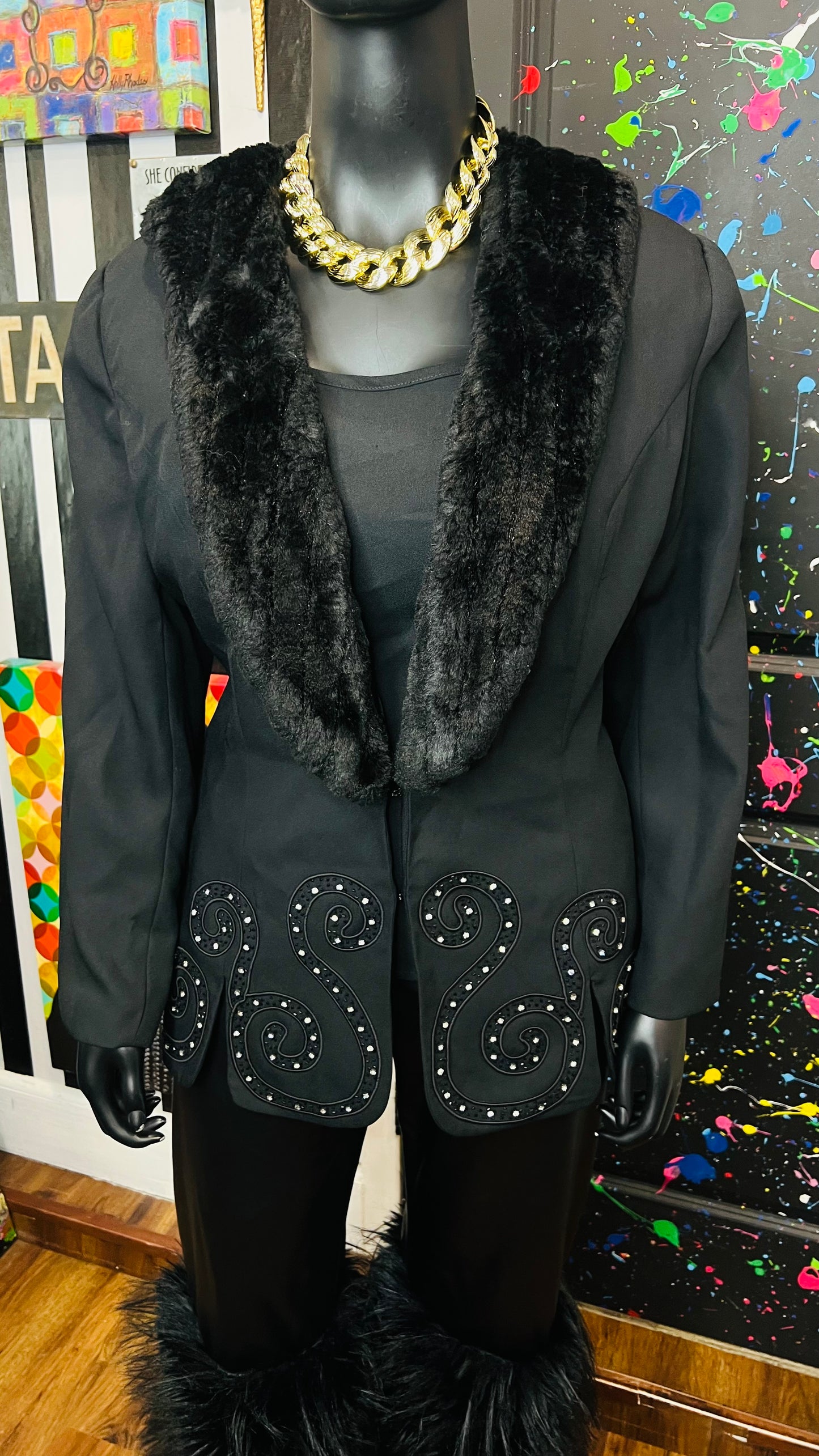 Vintage Unique Statement Blazer (20)