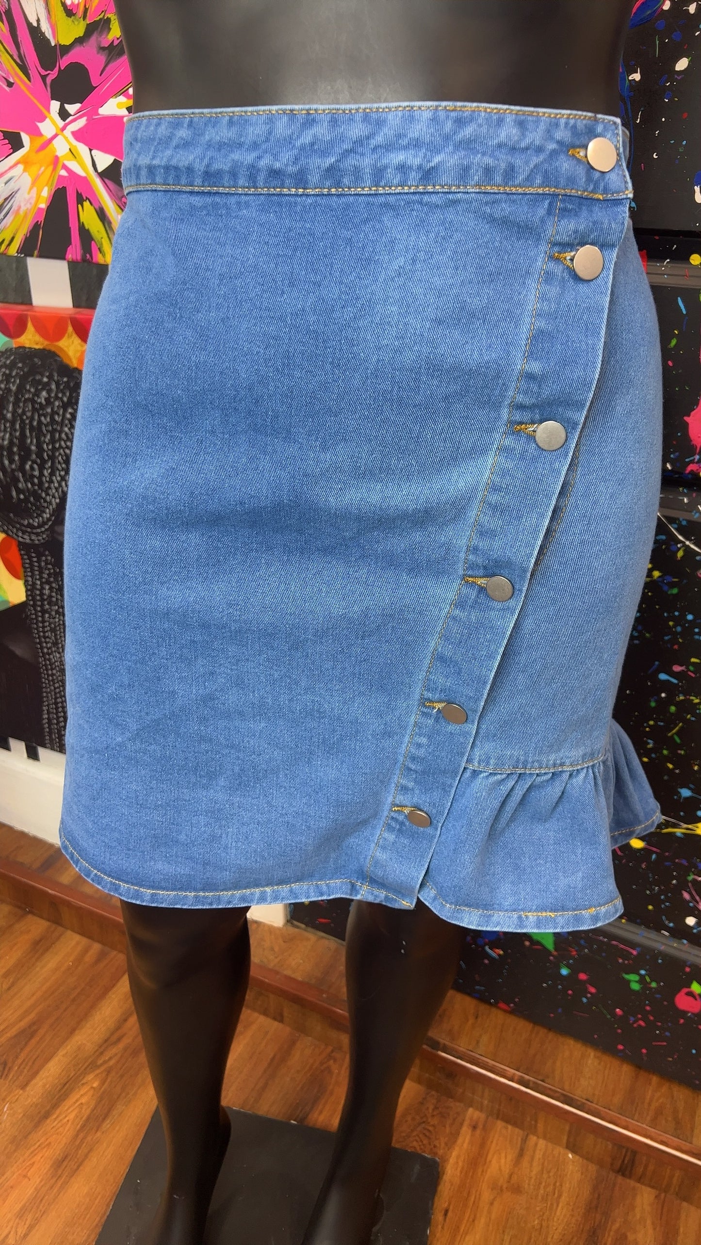 Vintage Denim Unique Skirt (18/20)