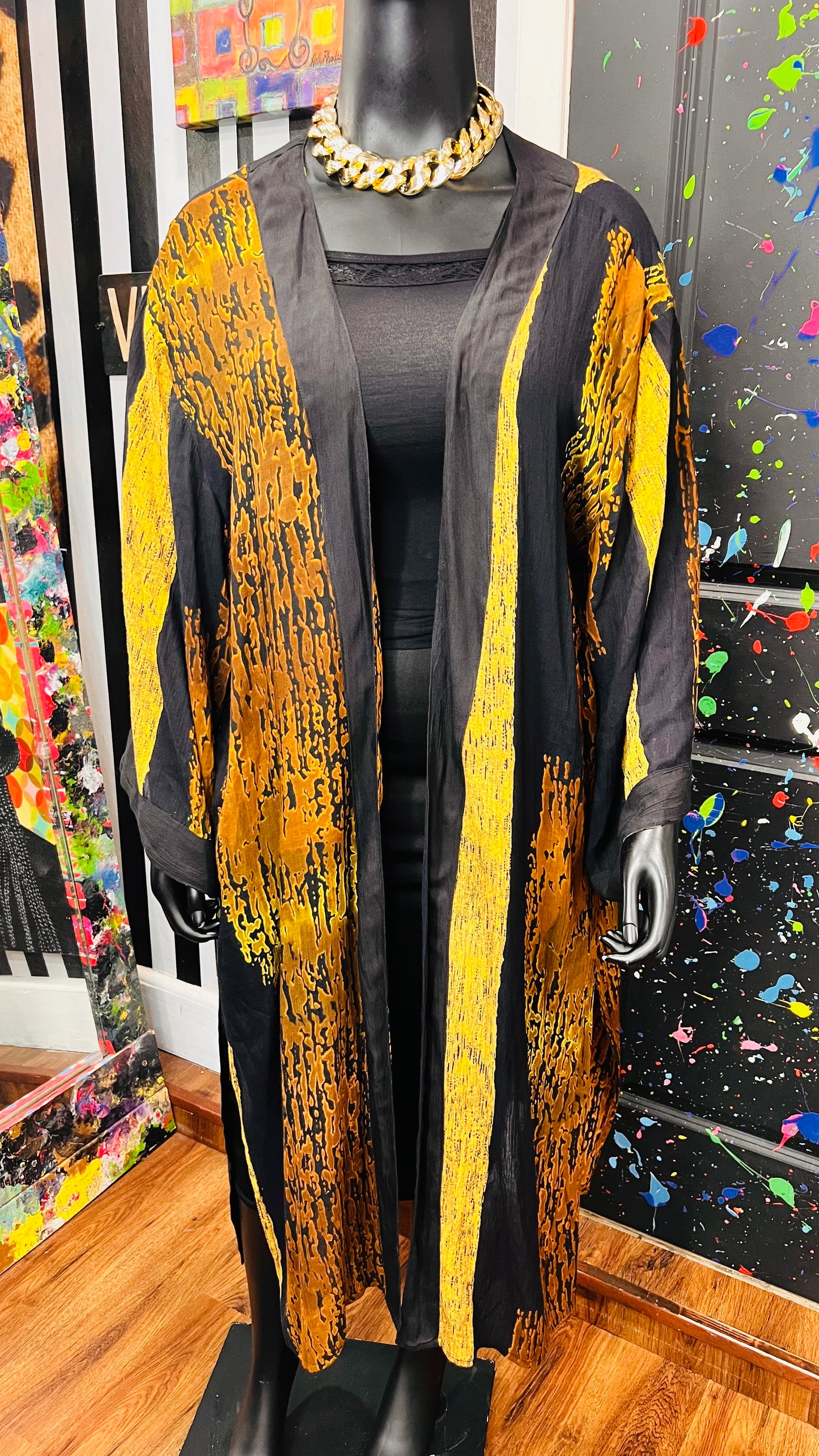 Vintage Abstract Duster (OS) up to 18