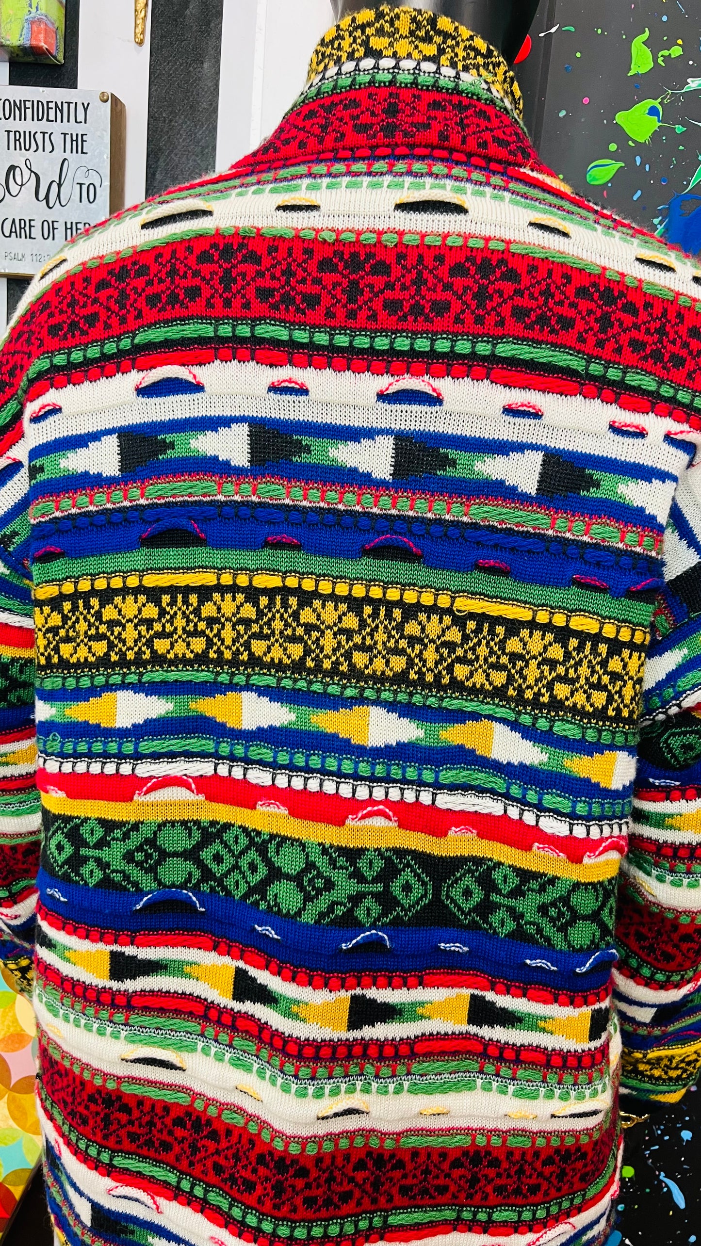Vintage 3D Knit Coogi Like Lined Sweater (22)