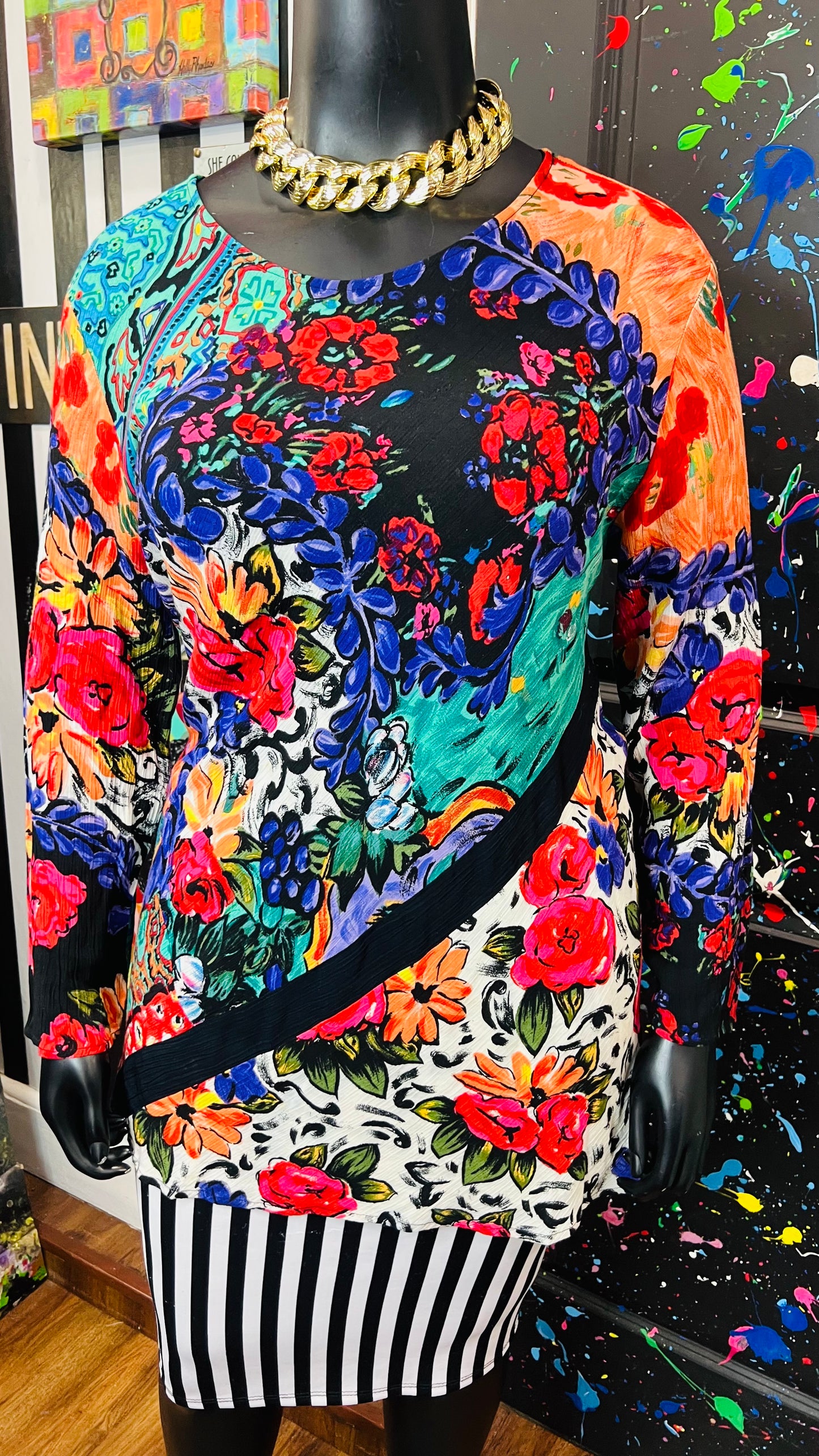 Vintage Carole Little Rayon Blouse (16)