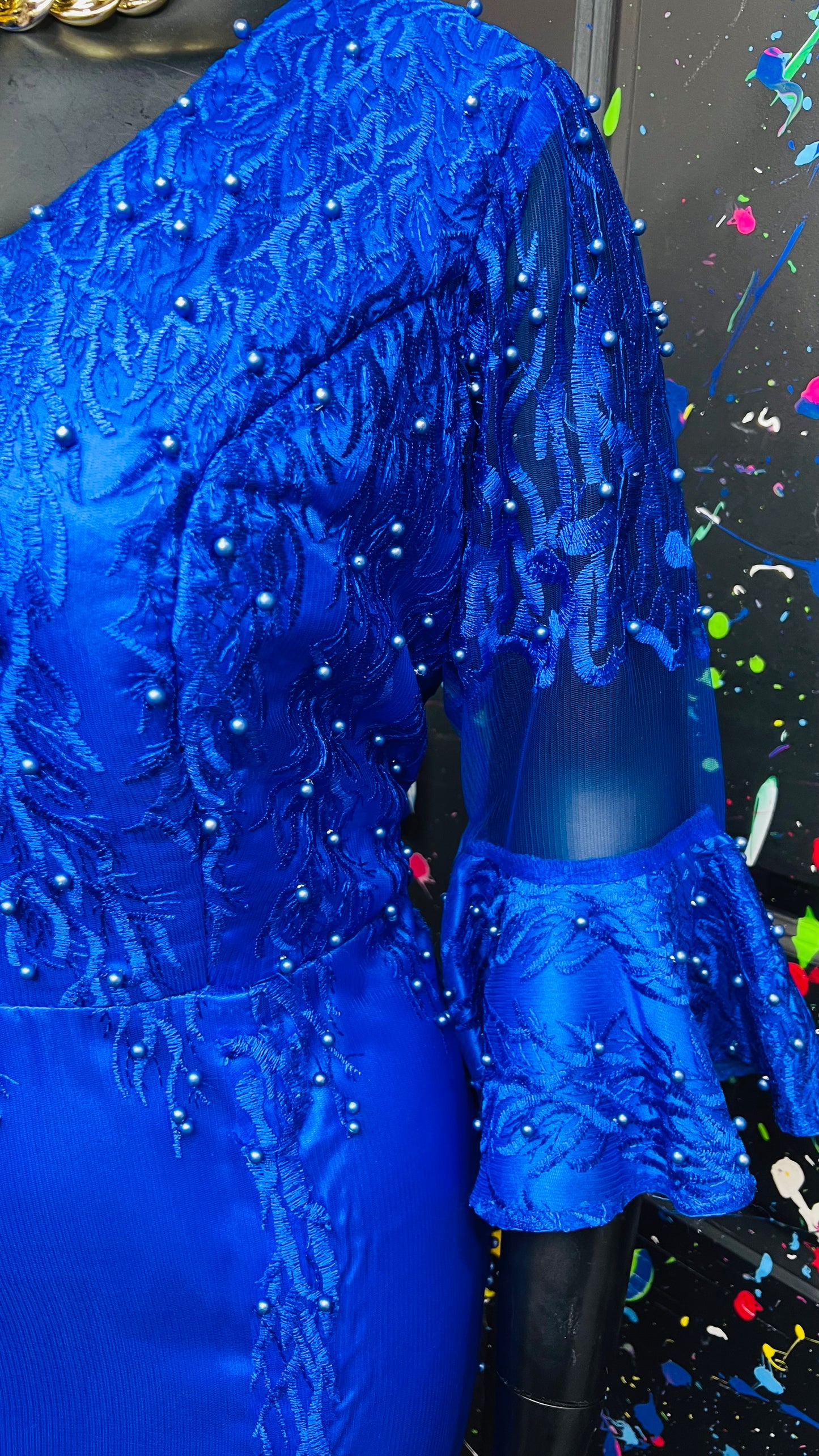 Jewel Blue & Sheer Formal Dress (14)