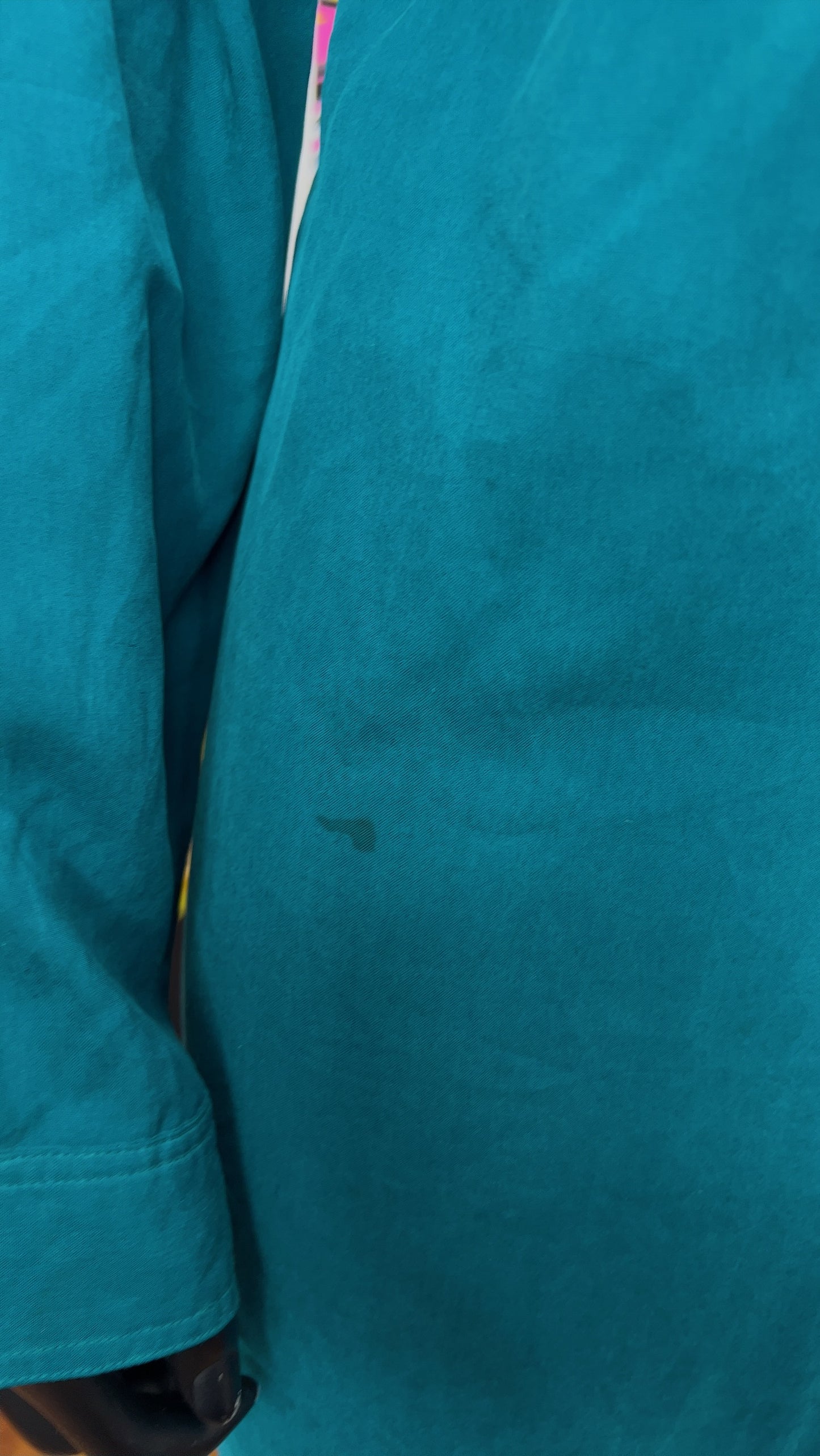 Vintage 100% Silk Teal Dress (18W)