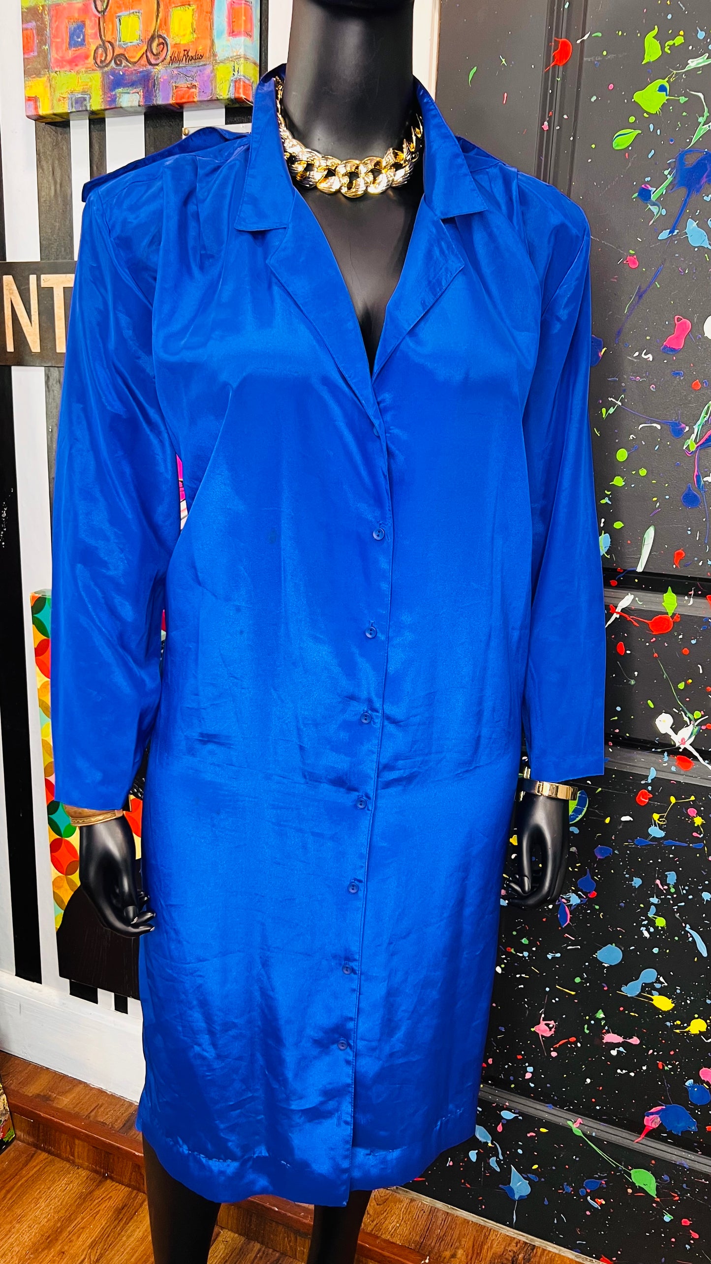 Vintage Cobalt Blue Dress (16)