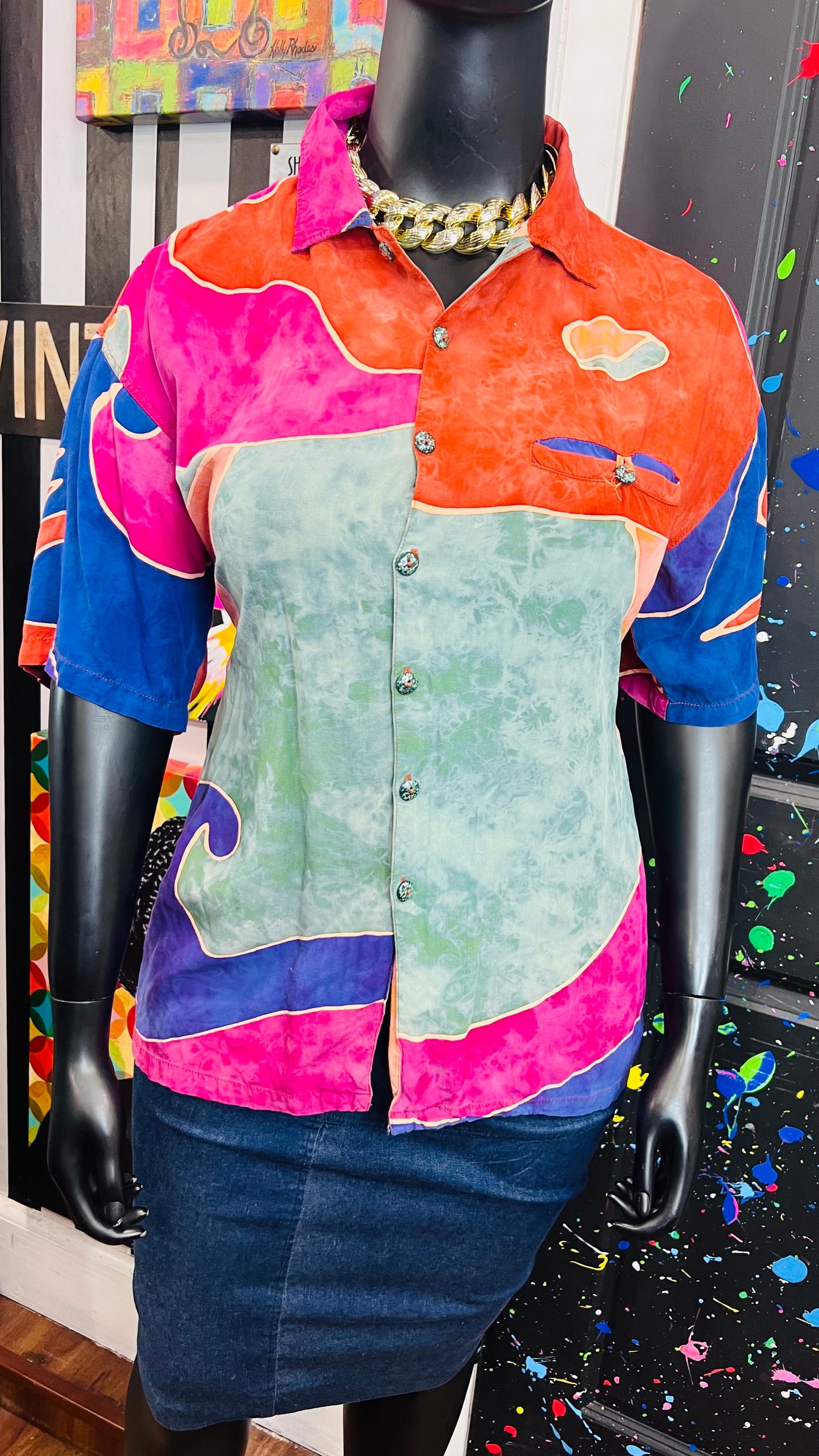 Vintage Rayon ‘Tantrum’ Blouse (18)