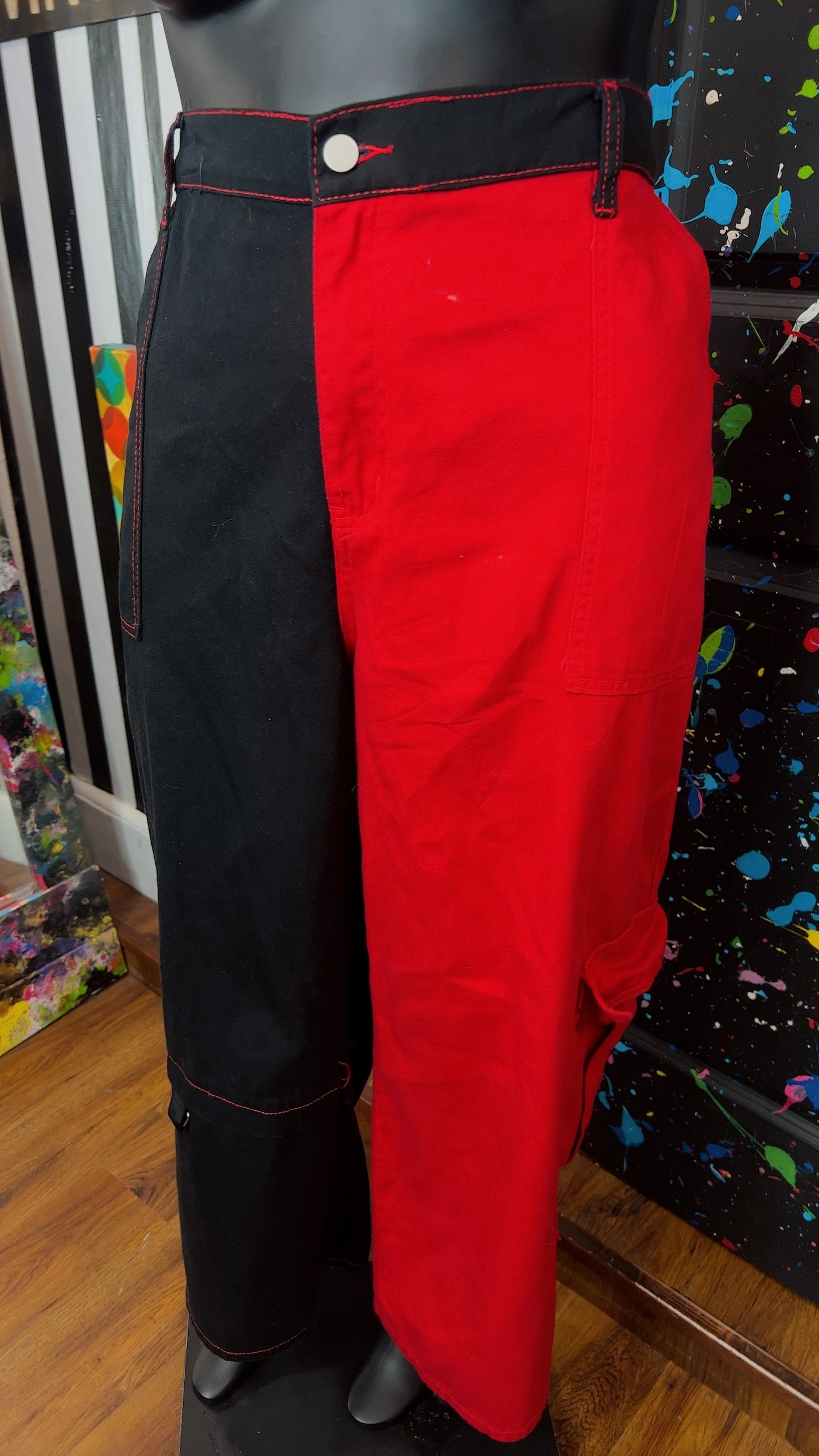 Colorblock Wide Leg Jeans (22)