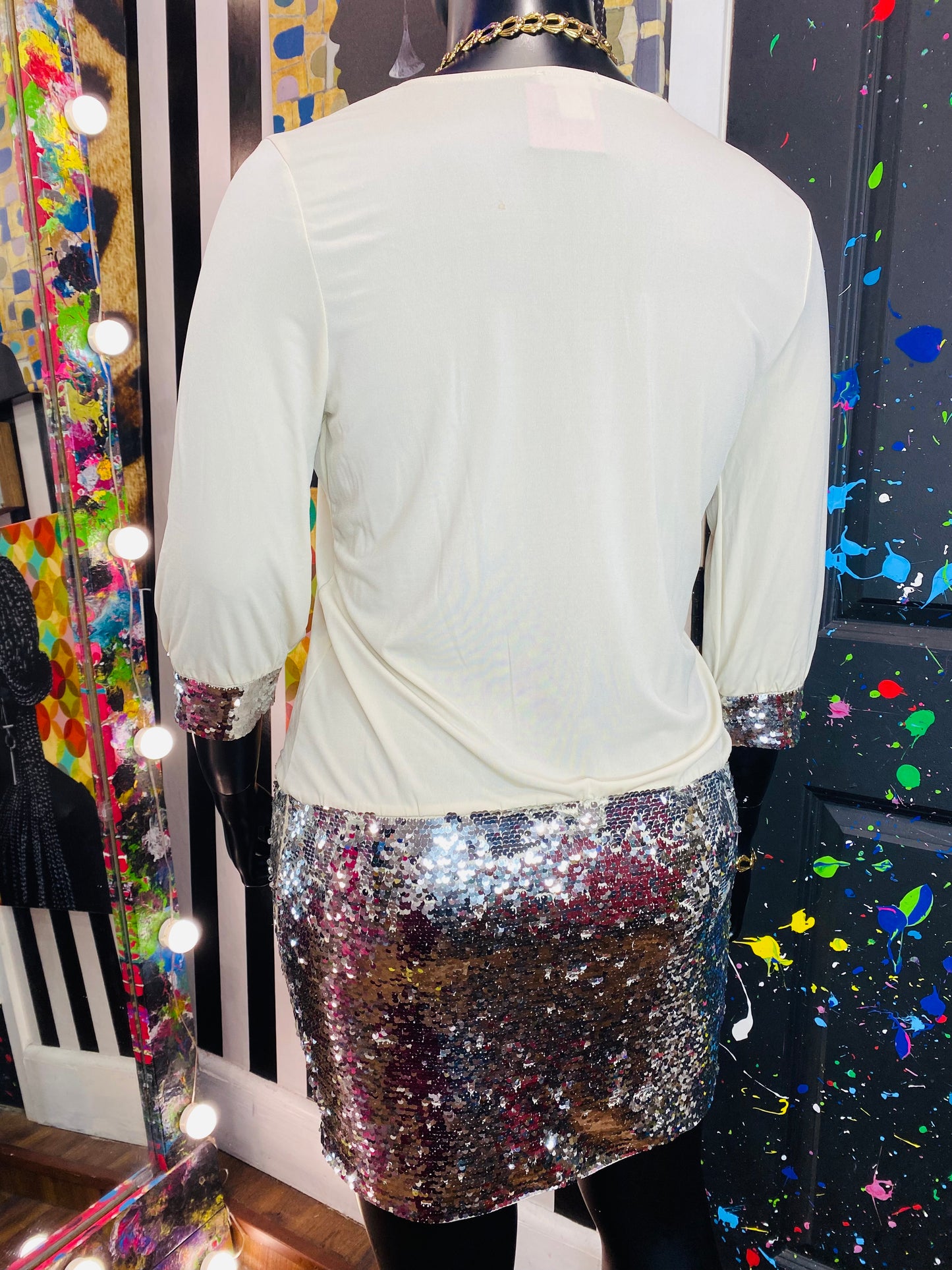 Vintage Venus Sequin Mini Dress