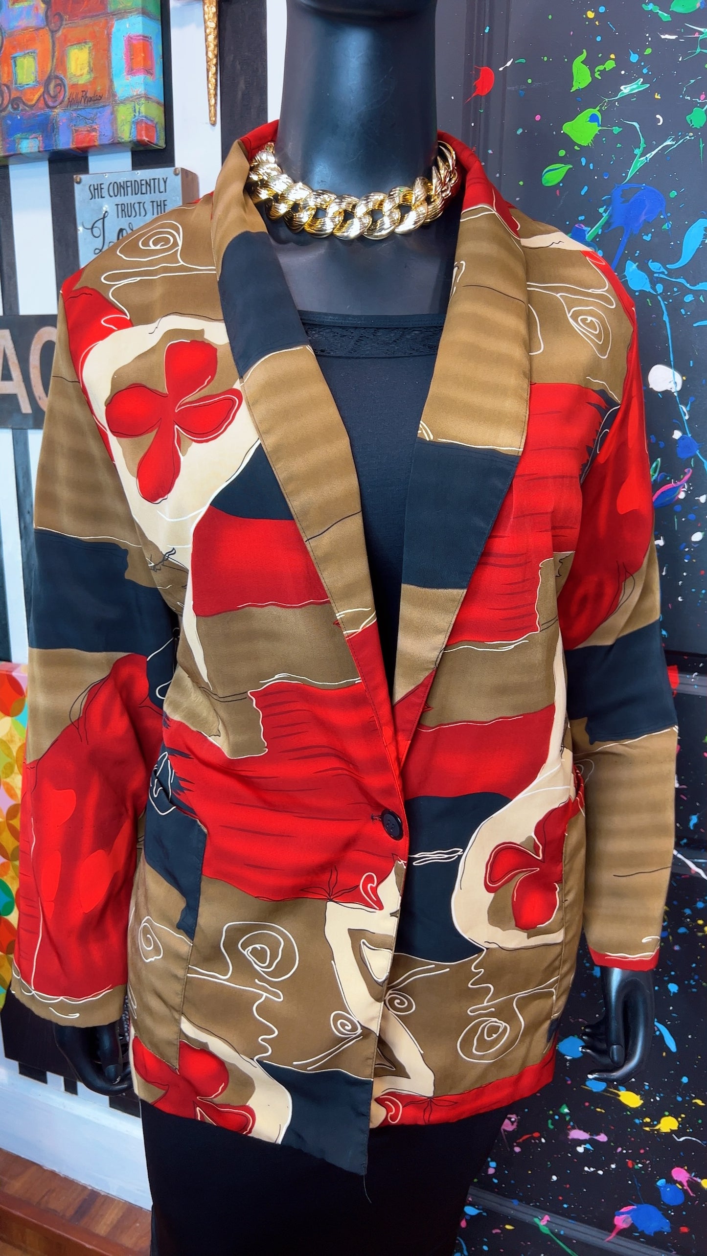 Vintage 90’s Abstract Blazer (24)