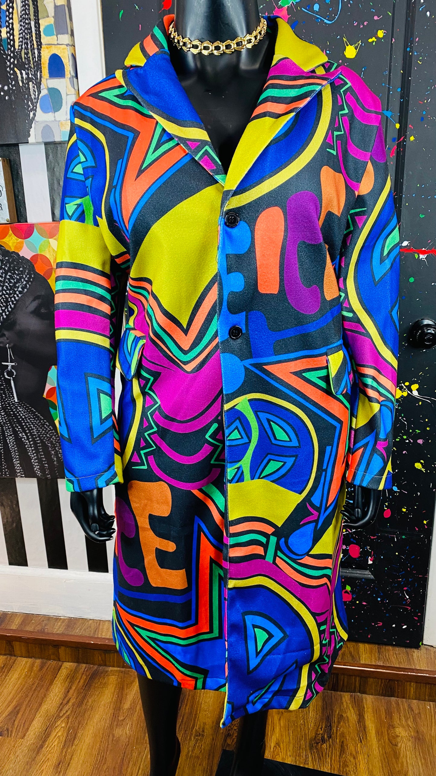 Multi Colored Long Coat
