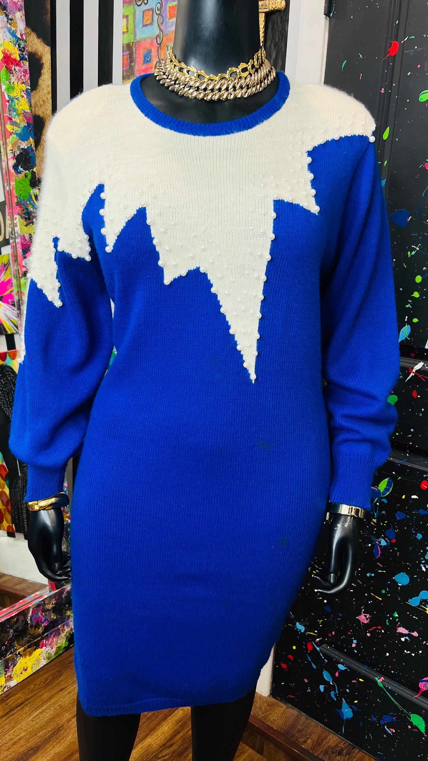 Vintage Knit Sweater Dress (22)
