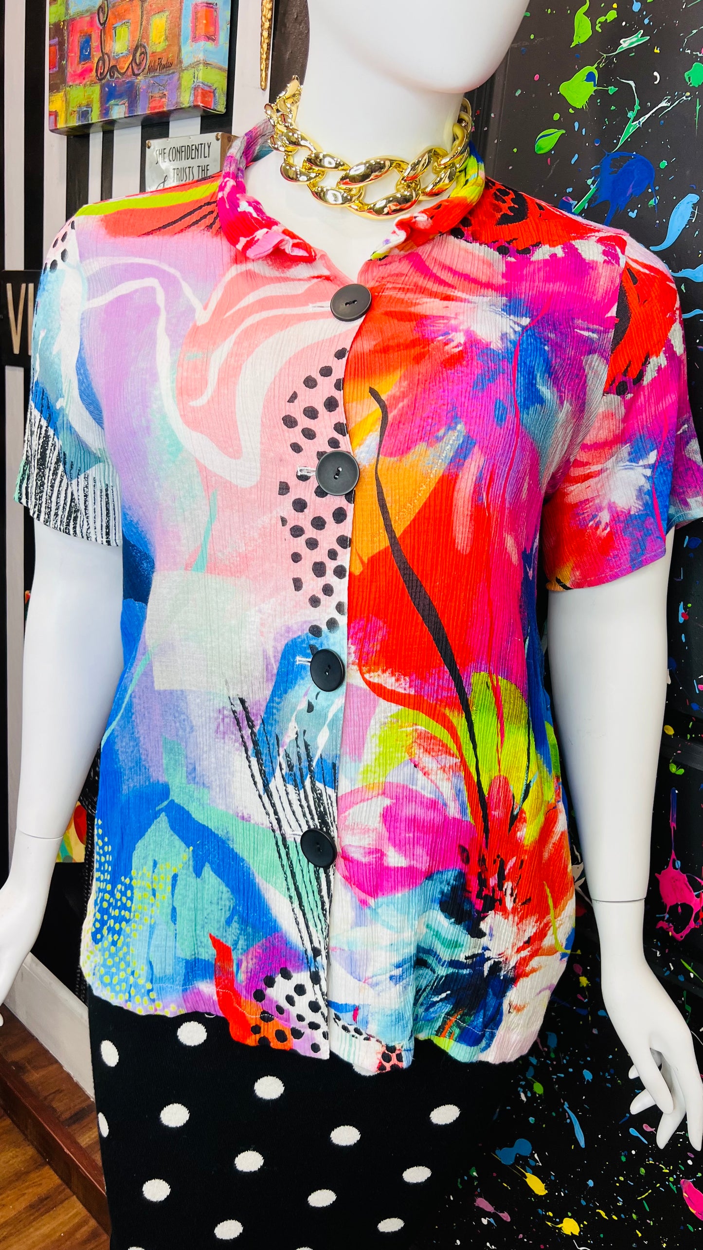 Abstract Print Blouse(18)