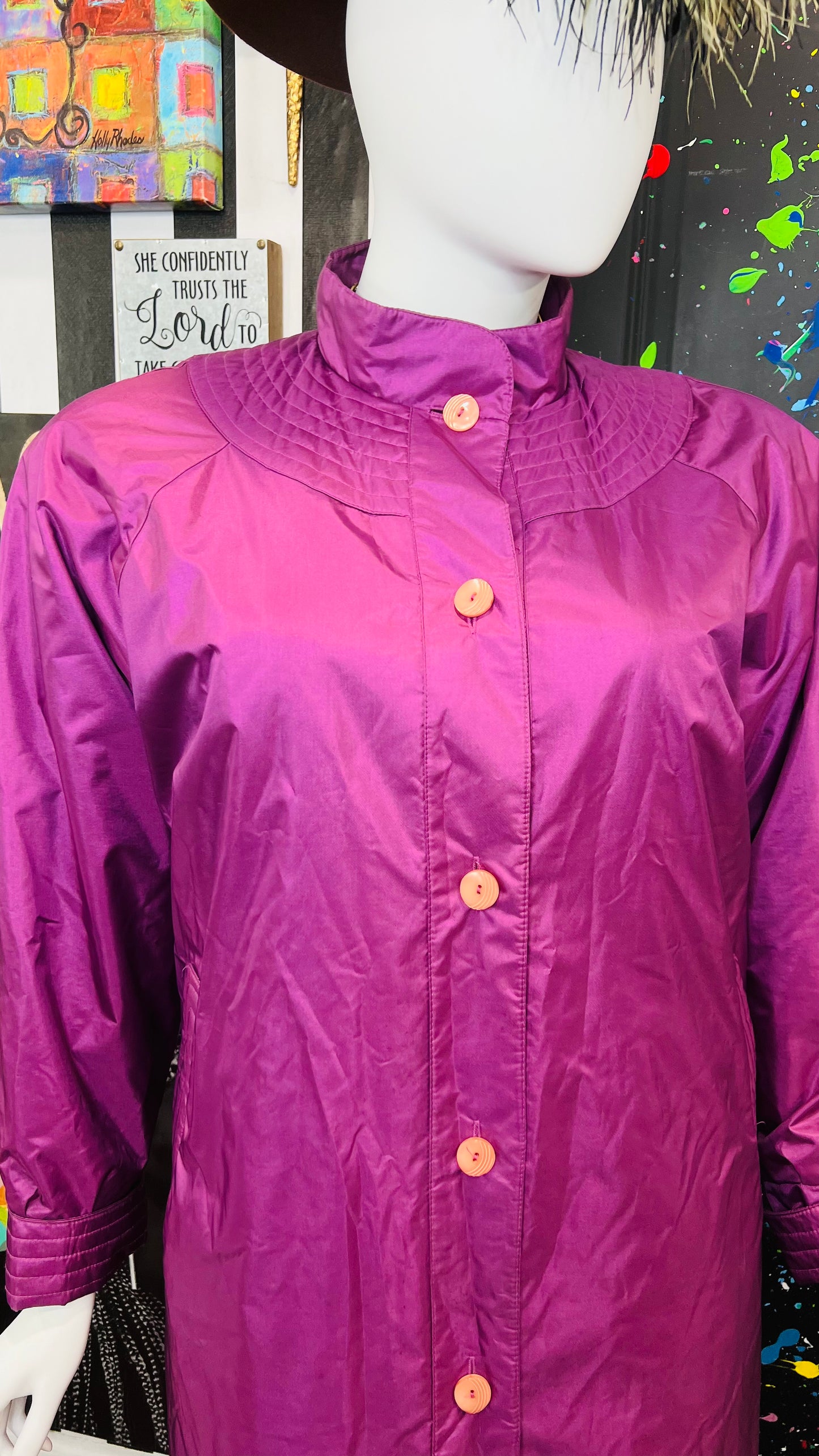 Vintage Puffer Trench Coat (16)