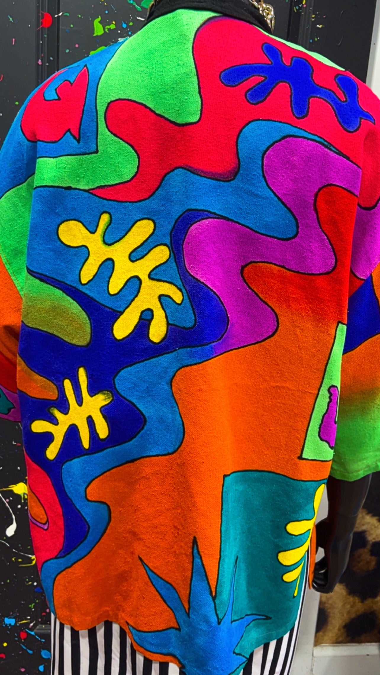 Vintage Vibrant Hand Painted Duster (22/24) *KC