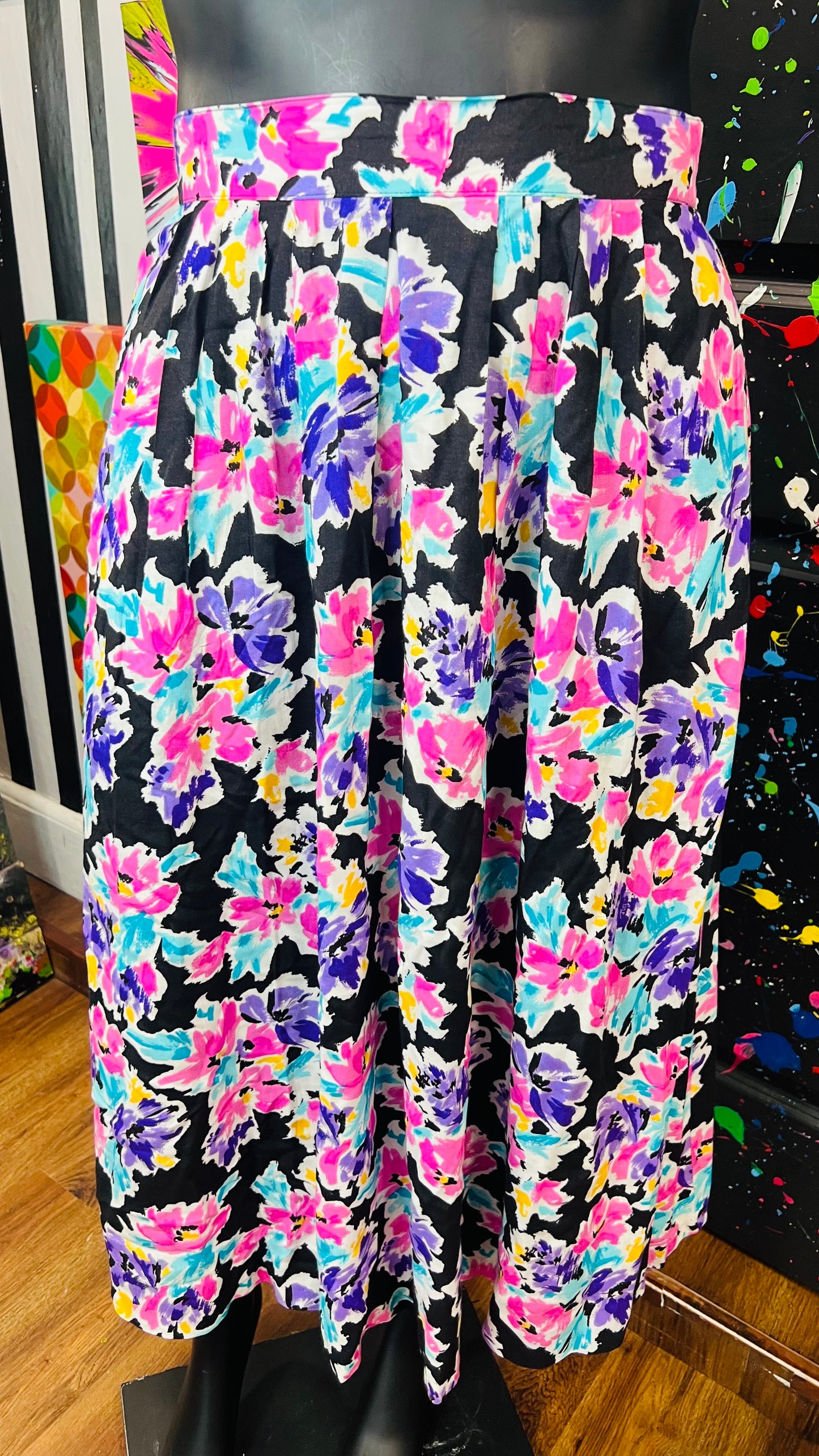 Vintage Floral 90’s Skirt (16/18)