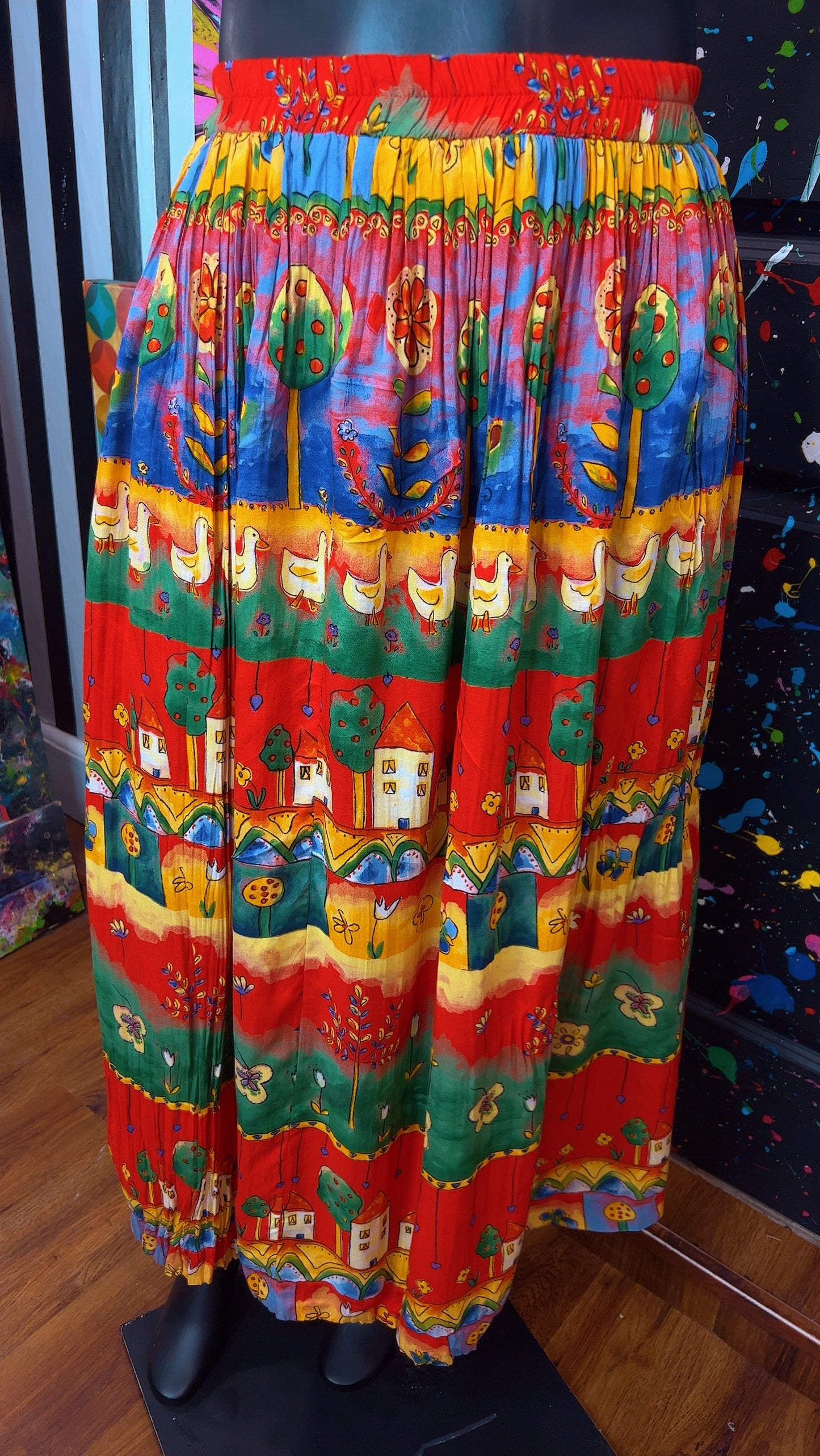 Vintage Rayon ‘Neighborhood’ Skirt (18/20)