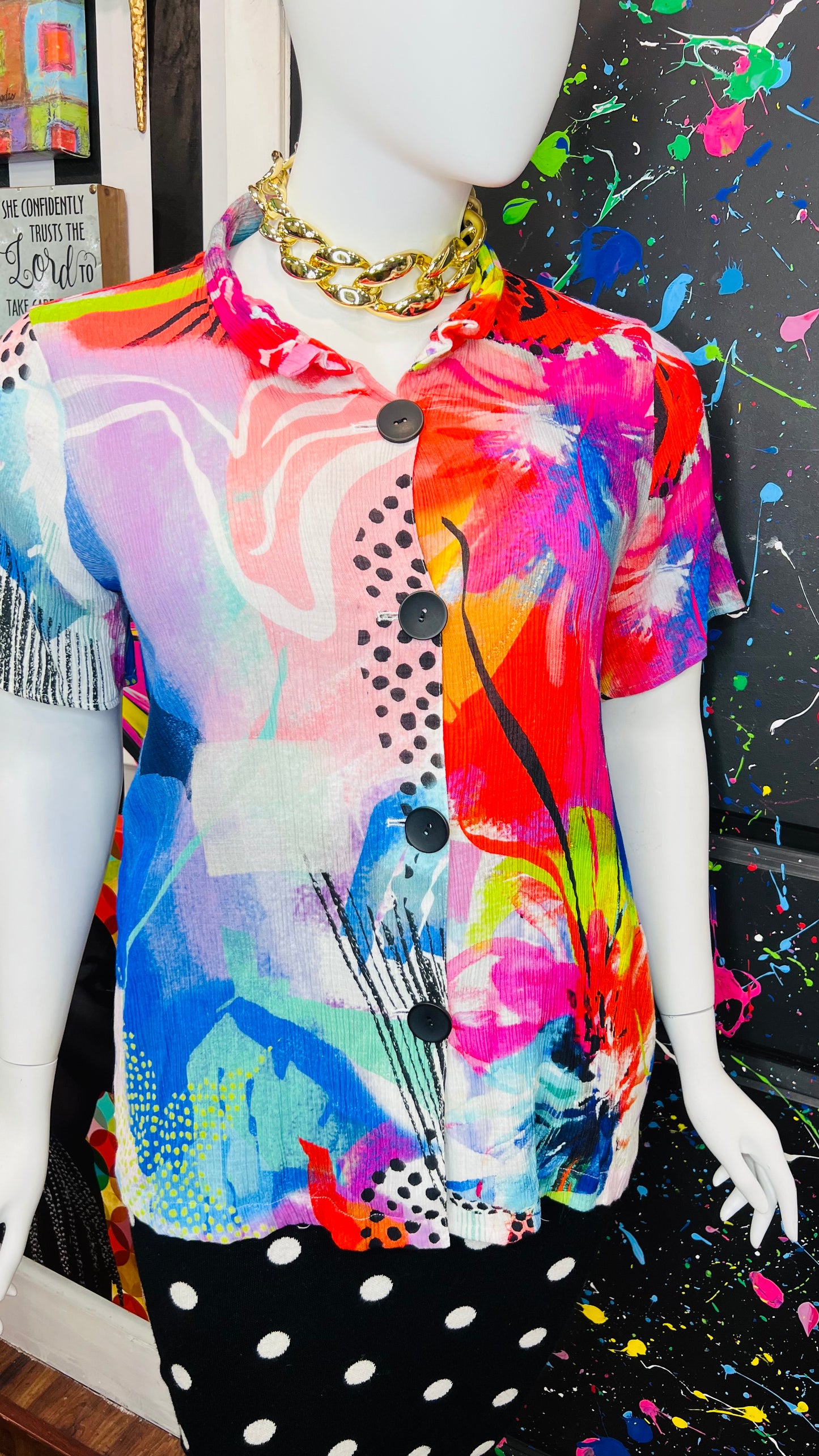 Abstract Print Blouse(18)