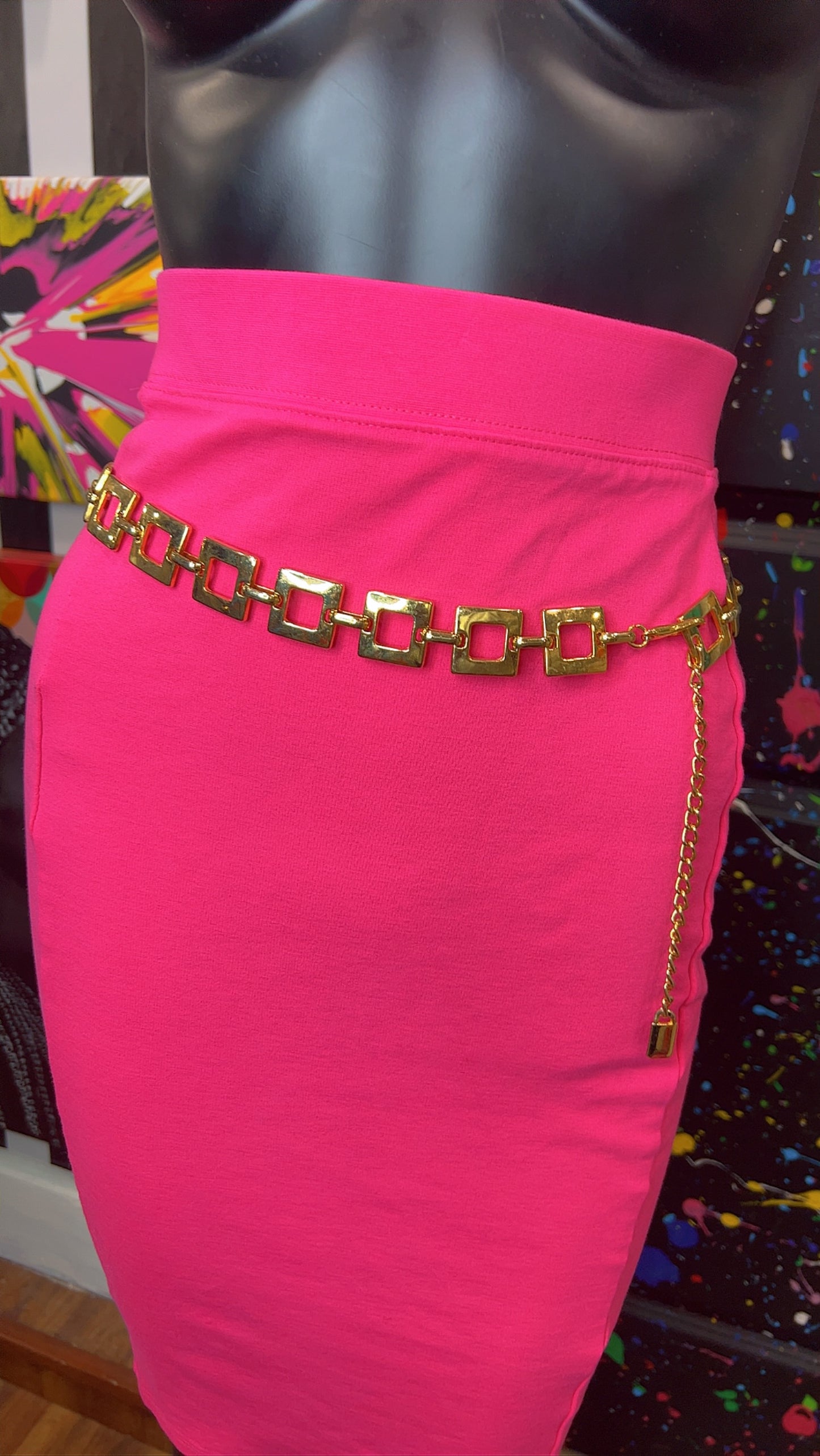 Vintage Gold ‘Boxy’ Chain Belt