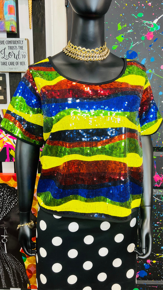 Ashley Stewart Sequin Cropped Blouse (26)