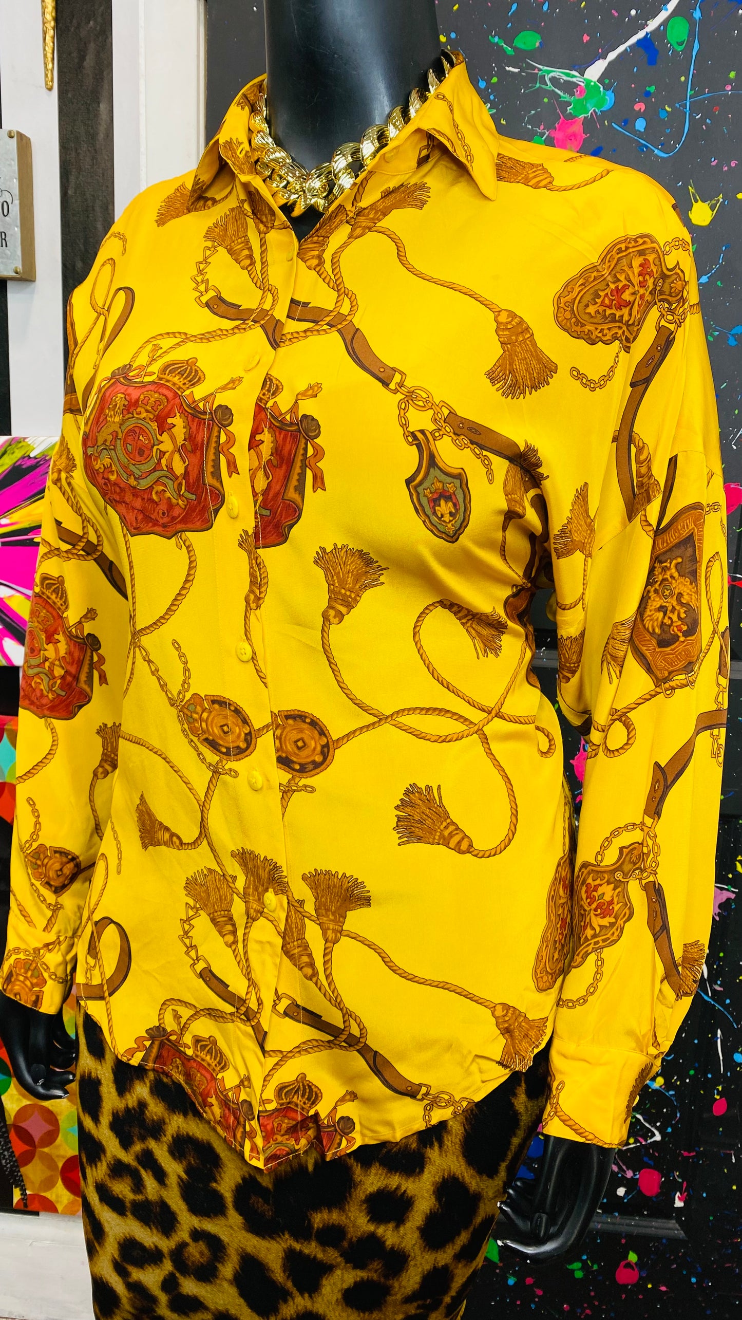 Vintage 100% Silk Tassle Blouse (12) Fits up to size 22