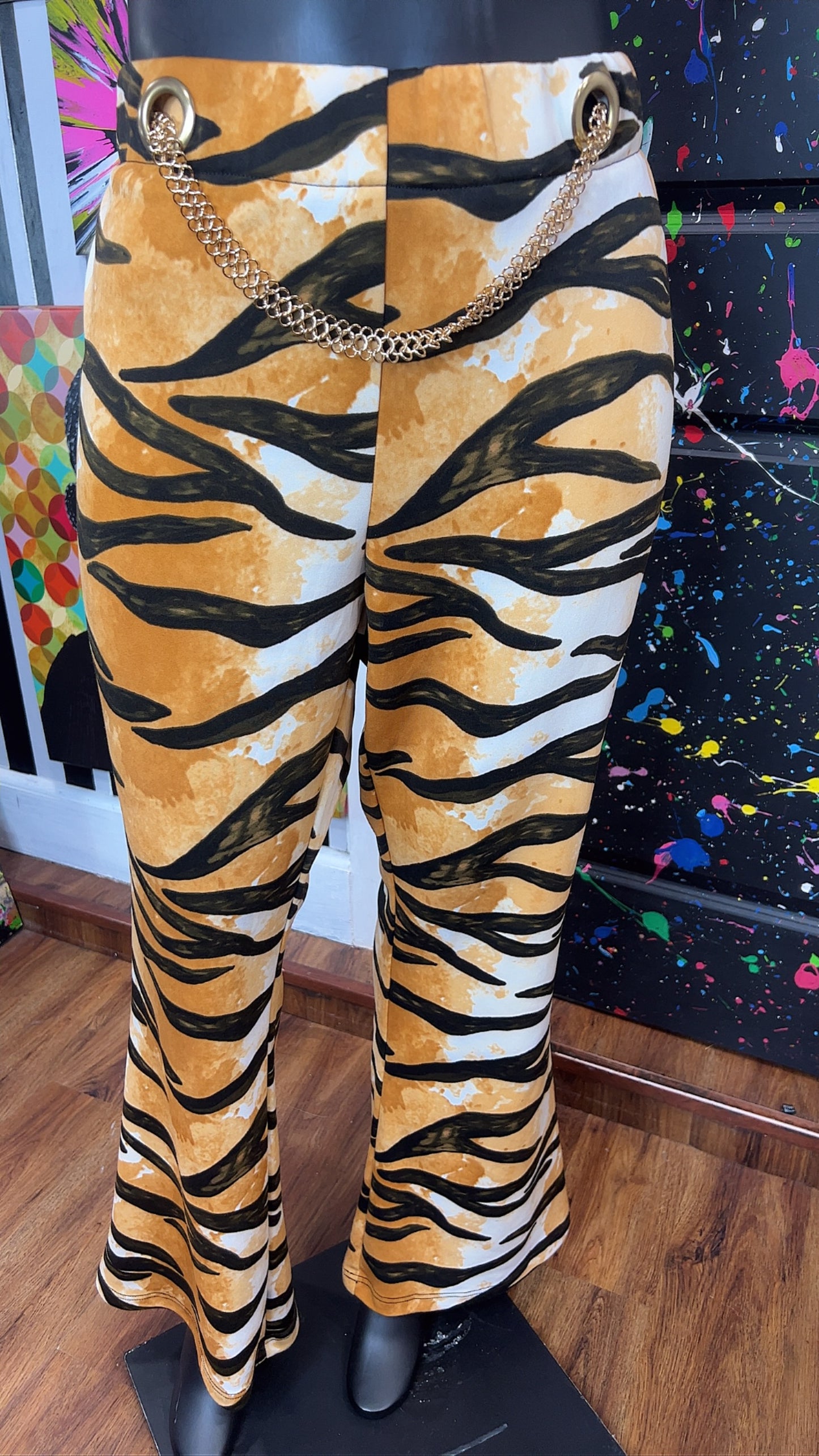 Animal Print Flare Leg Pants -New w/Tags (20)