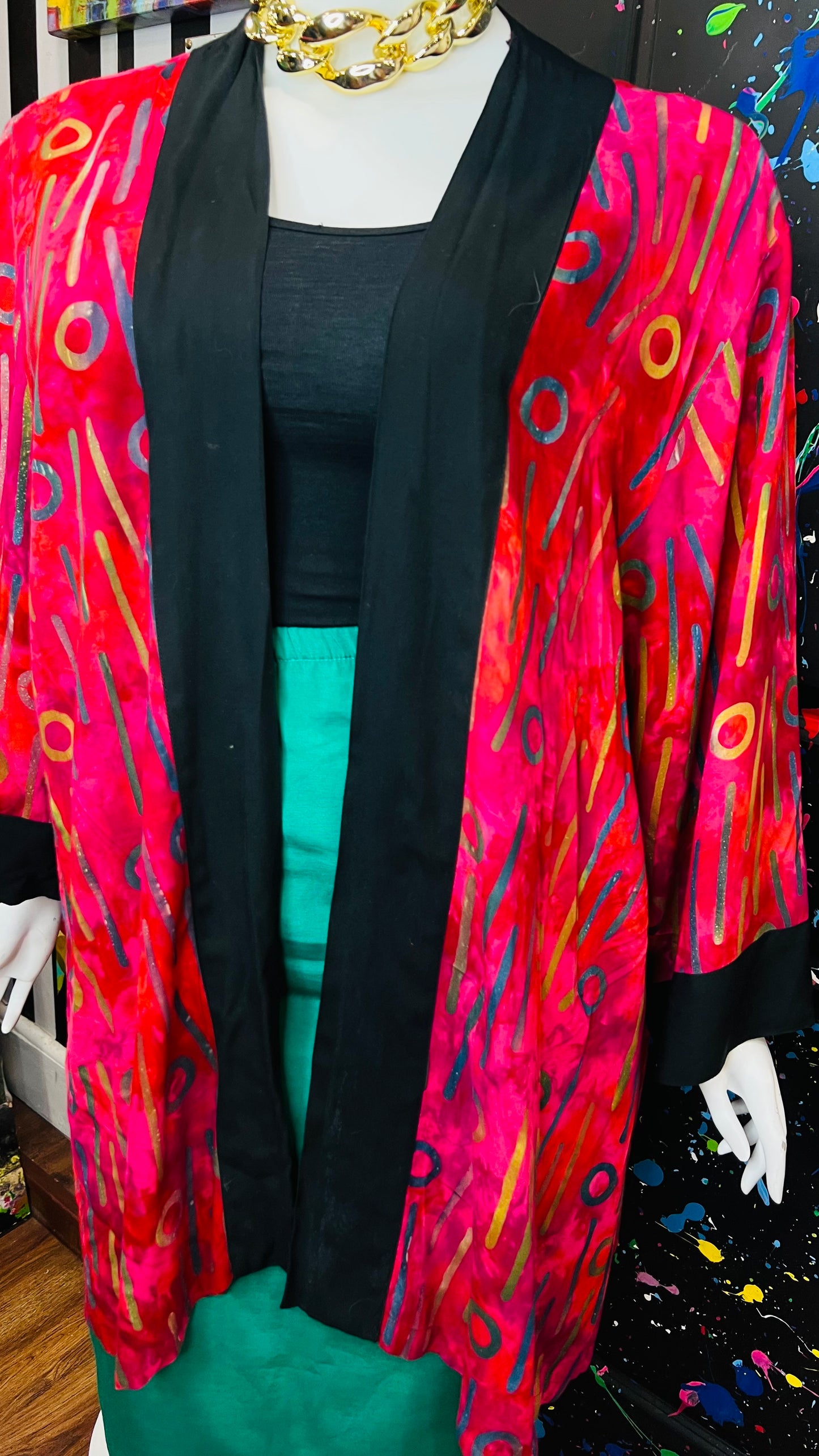 Rayon Abstract Duster (OS)