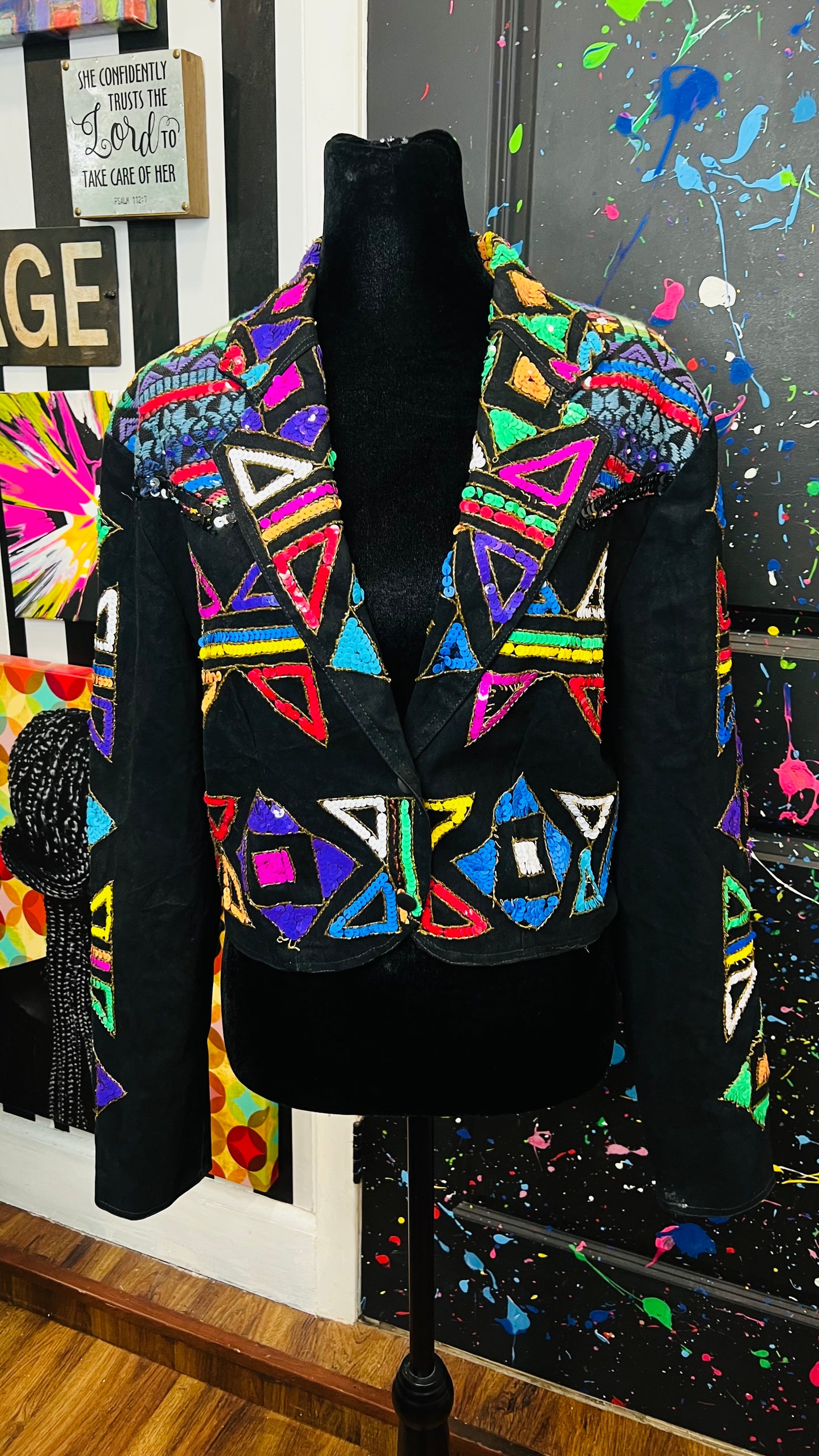 Vintage Sequin Cropped Modi Jacket (12)